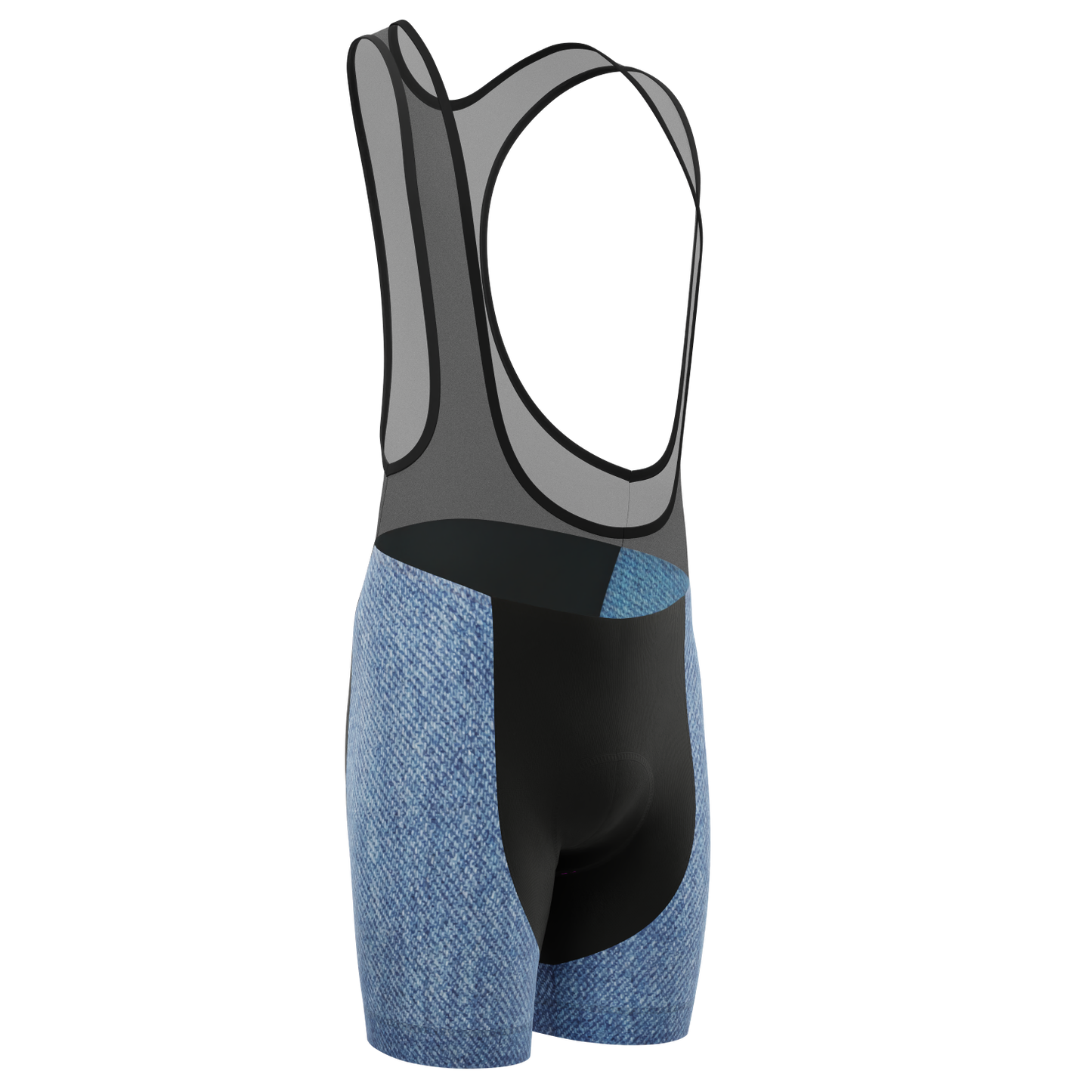 Men's Denim Gel Padded Cycling Bib