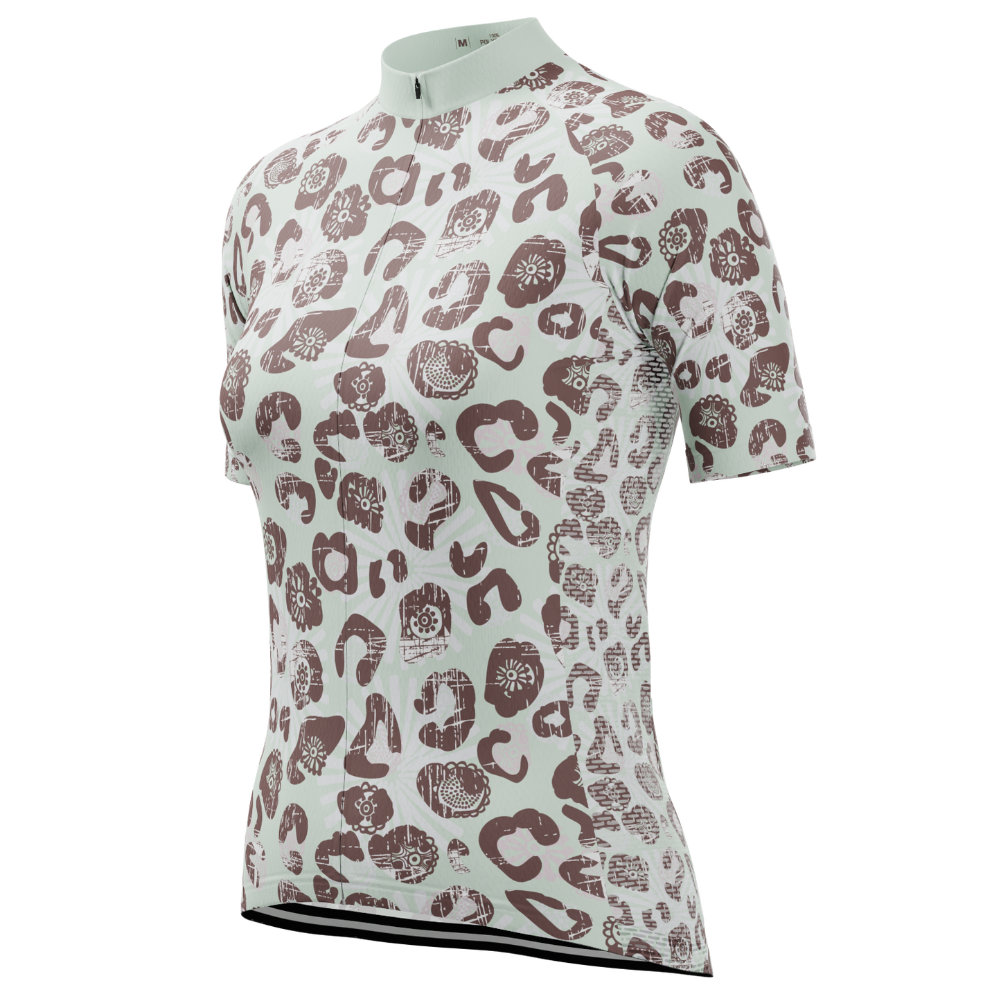 Women's Leopard Skin Short Sleeve Cycling Jersey