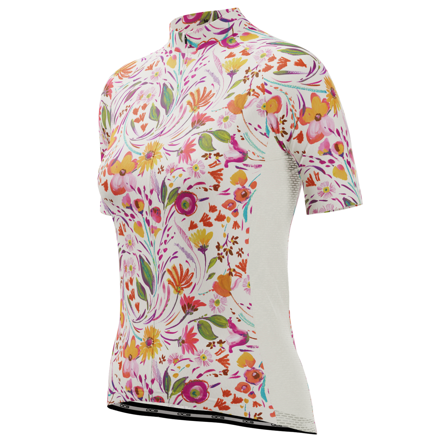 Women's Painterly Blooms Short Sleeve Cycling Jersey