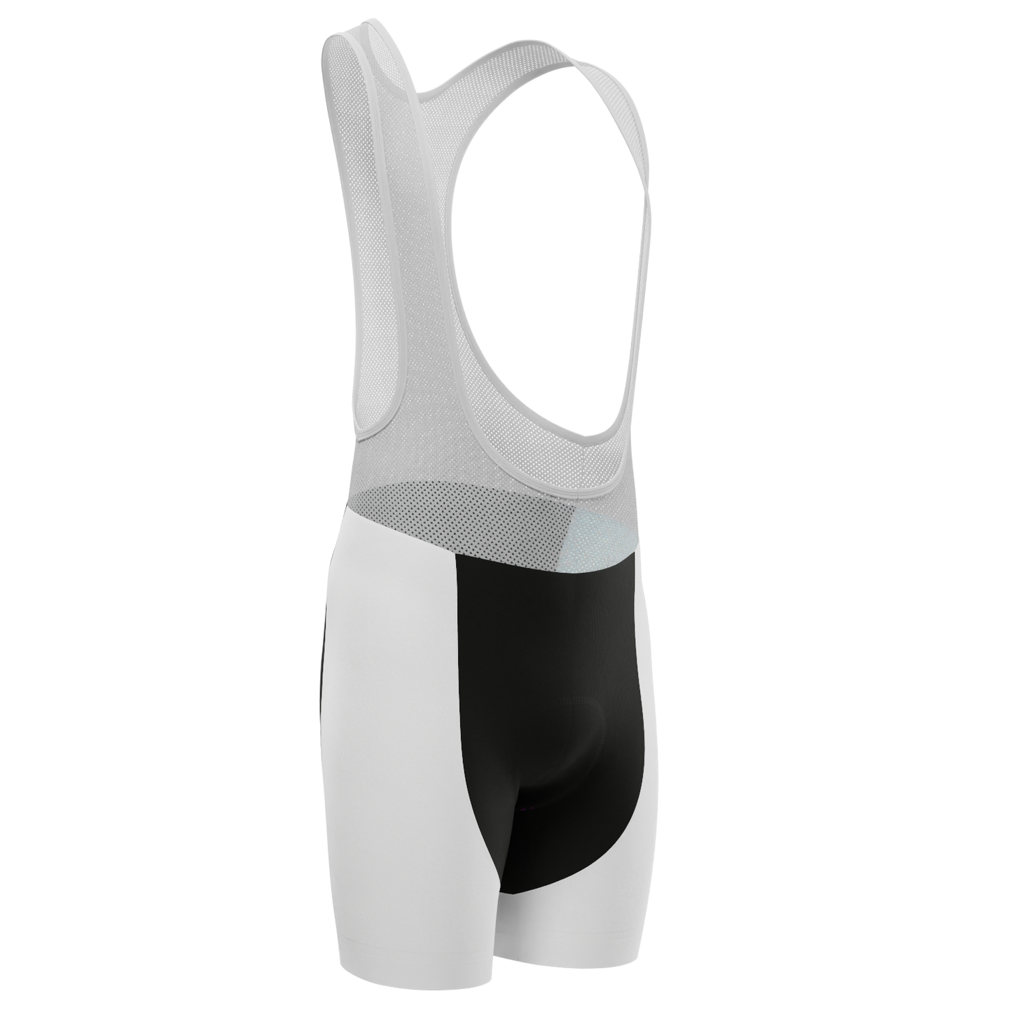 Men's Plain Full White Gel Padded Cycling Bib