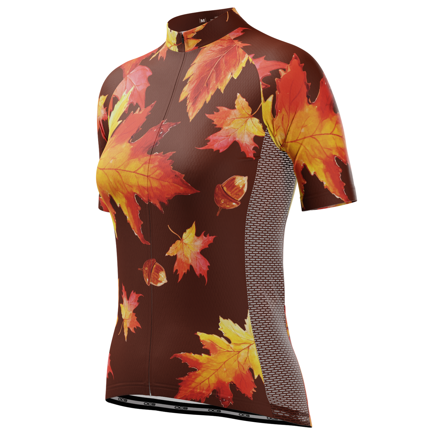 Women's Autumn Acorns Short Sleeve Cycling Jersey