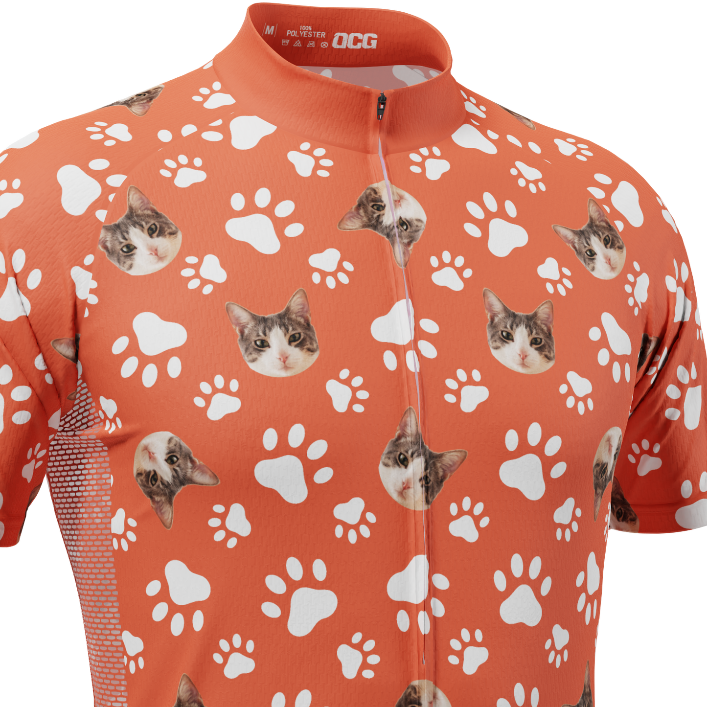 Men's Custom Pet Paws Design Personalized Short-Sleeve Cycling Jersey