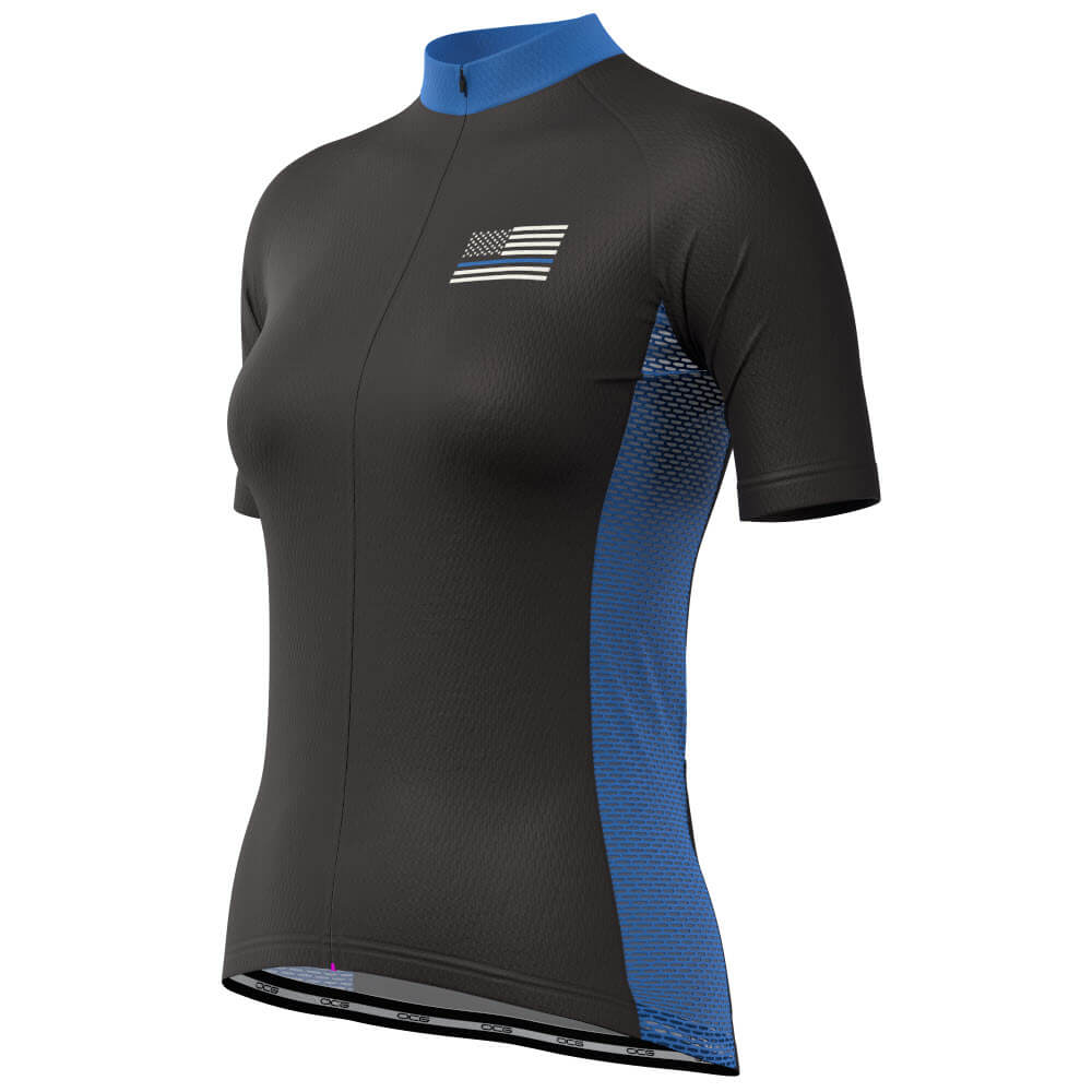 Women's Small American National Flag Short Sleeve Cycling Jersey