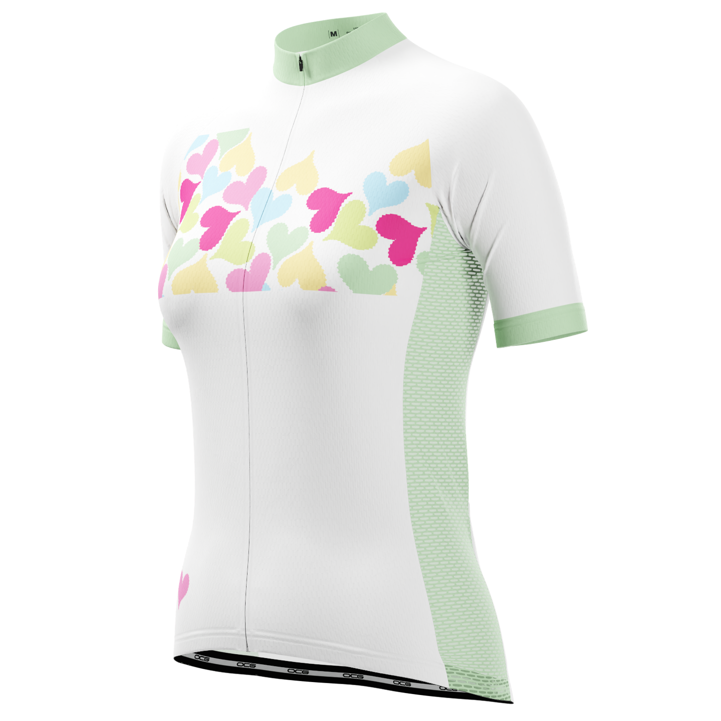 Women's Love Hearts Short Sleeve Cycling Jersey