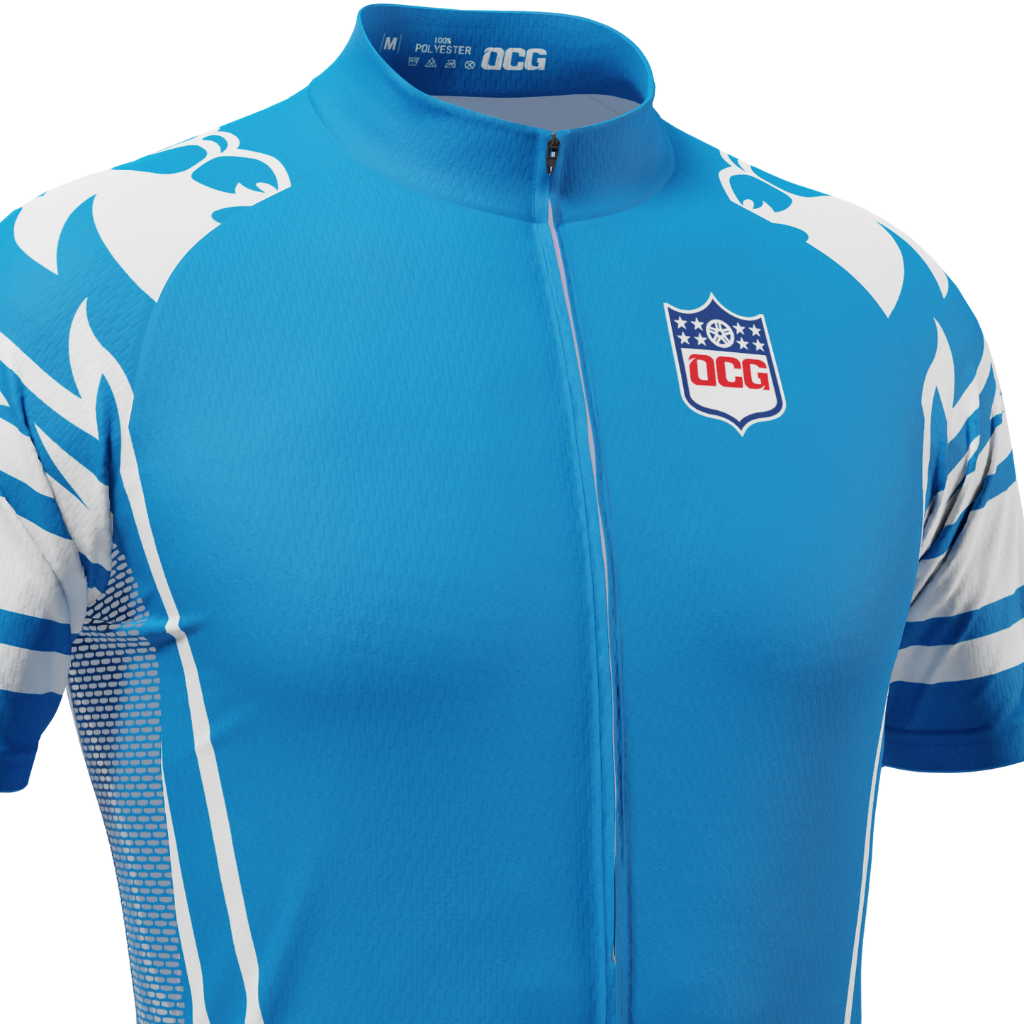 Men's Detroit Football Short Sleeve Cycling Jersey