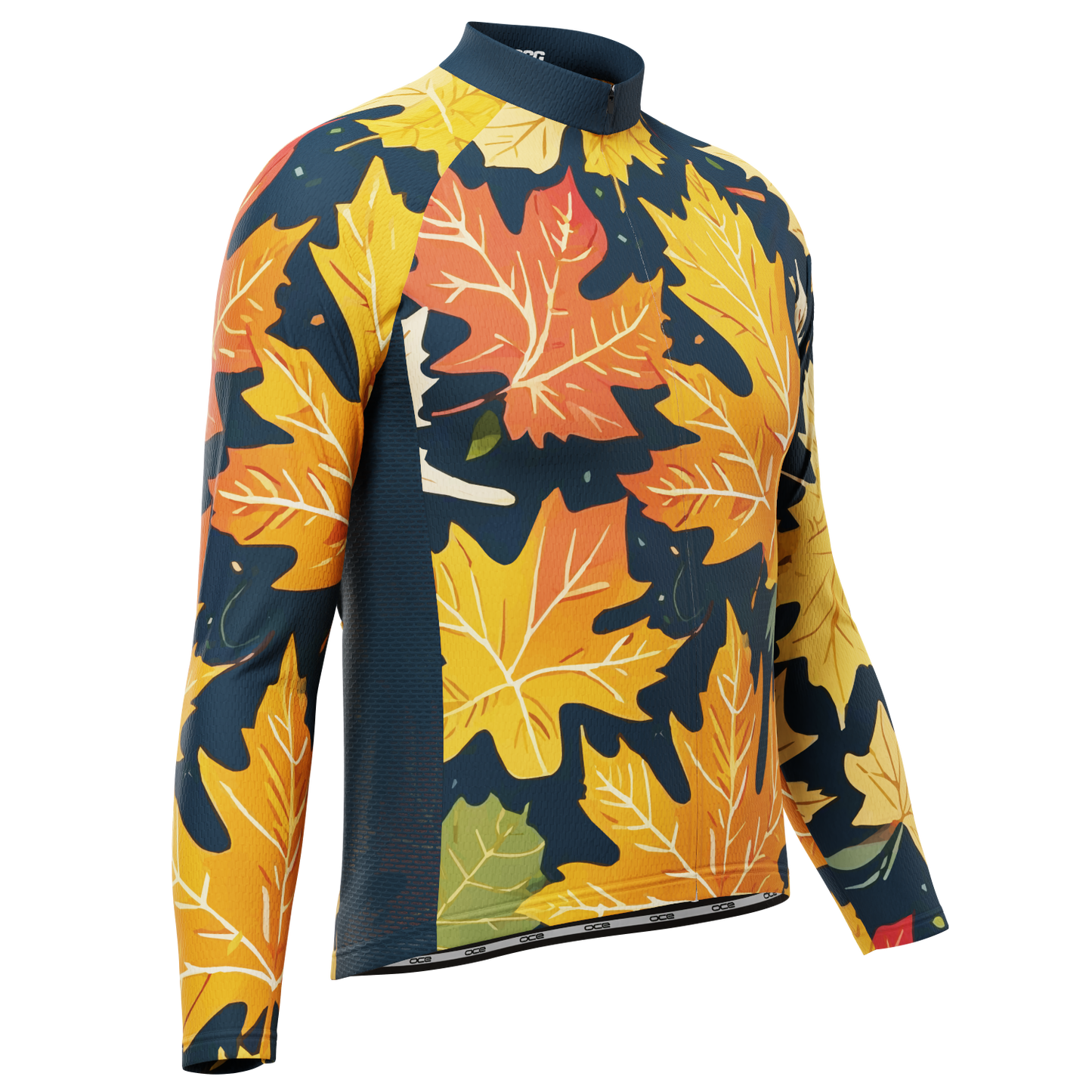 Men's Leaves in the Fall Long Sleeve Cycling Jersey