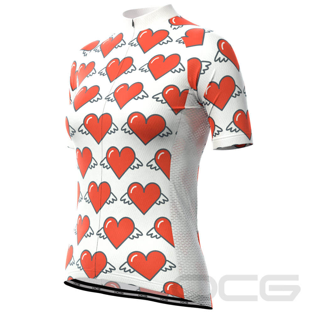 Women's Heart Angels Short Sleeve Cycling Jersey