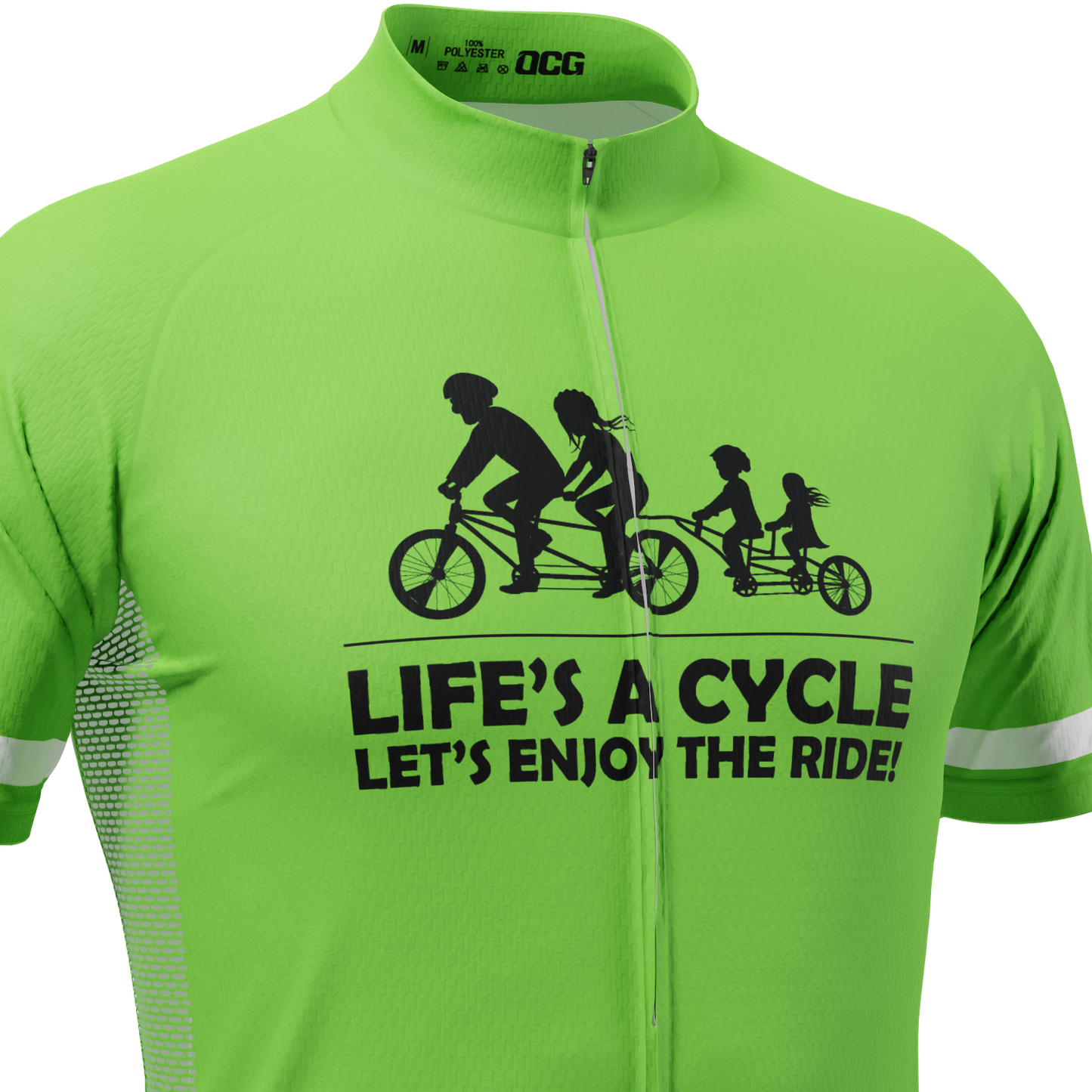 Men's Life's a Cycle, Let's Enjoy The Ride! Short Sleeve Cycling Jersey