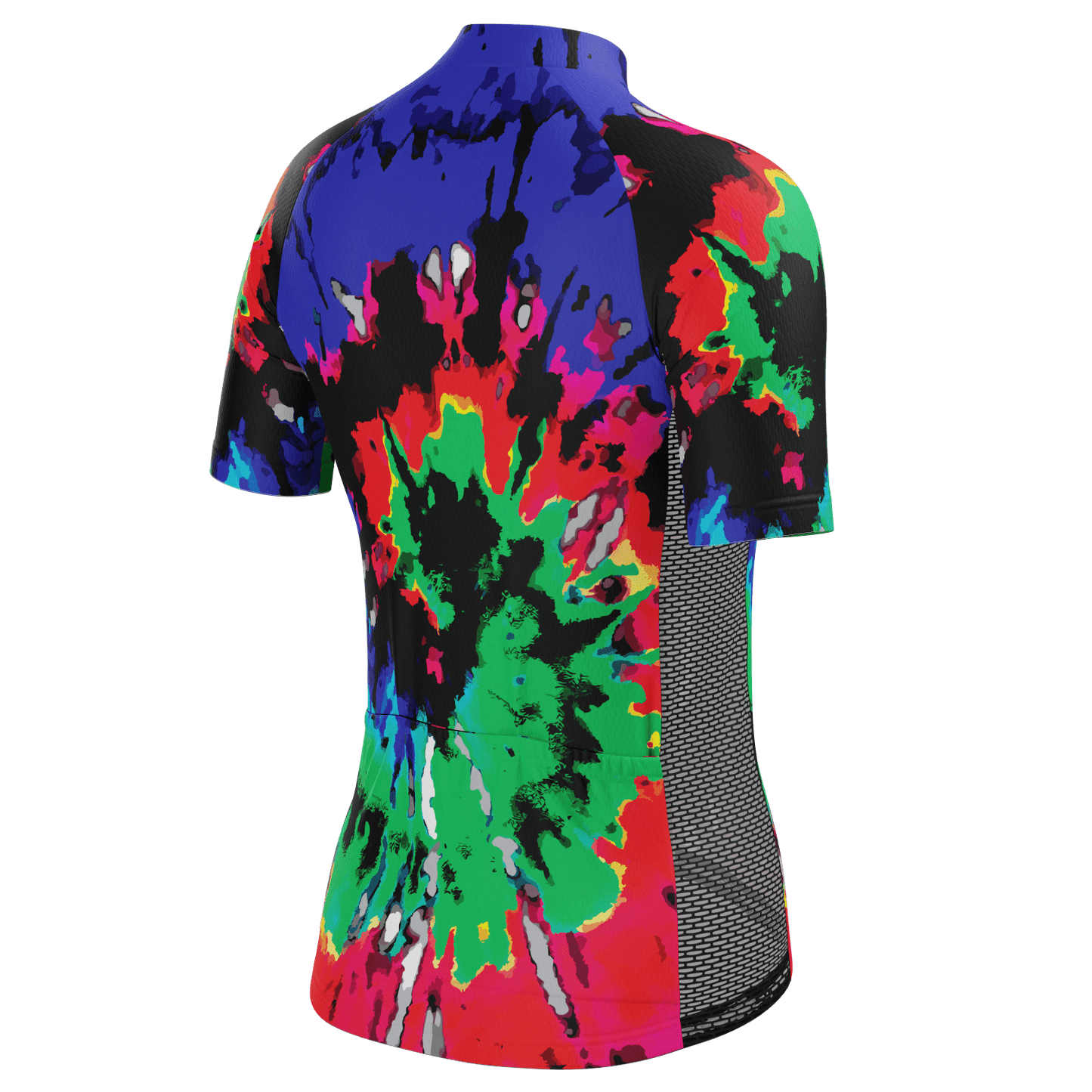 Women's Color Burn Tie Dye Short Sleeve Cycling Jersey