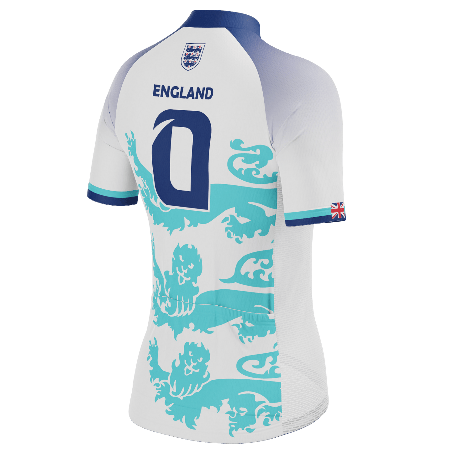 Women's England Soccer Short Sleeve Cycling Jersey
