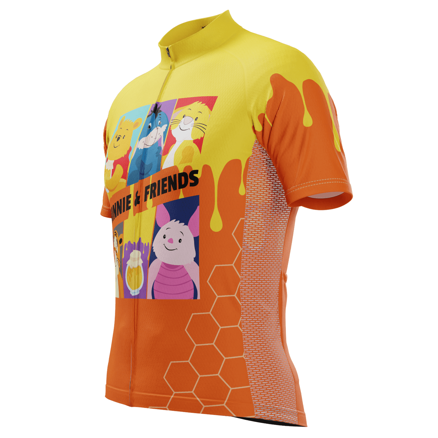 Men's Winnie & Friends Short Sleeve Cycling Jersey