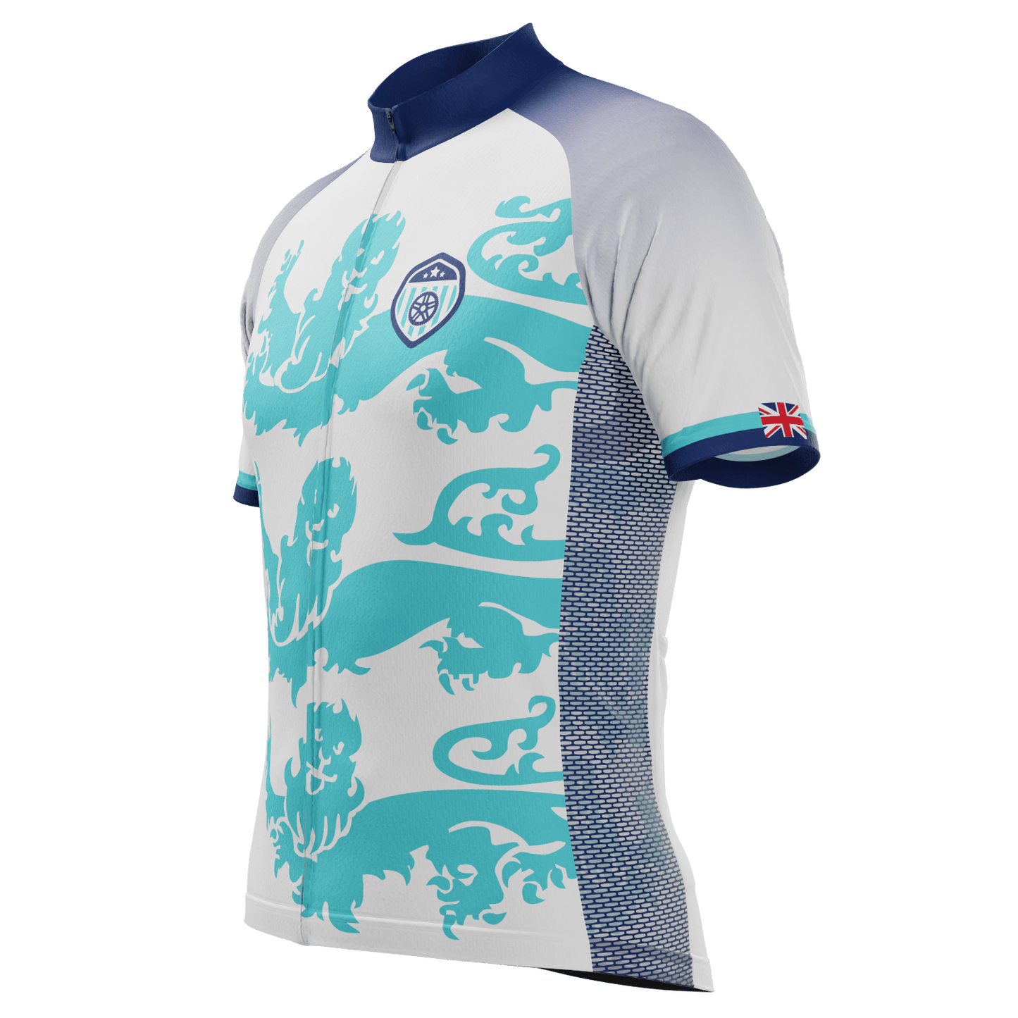 Men's England Soccer Short Sleeve Cycling Jersey