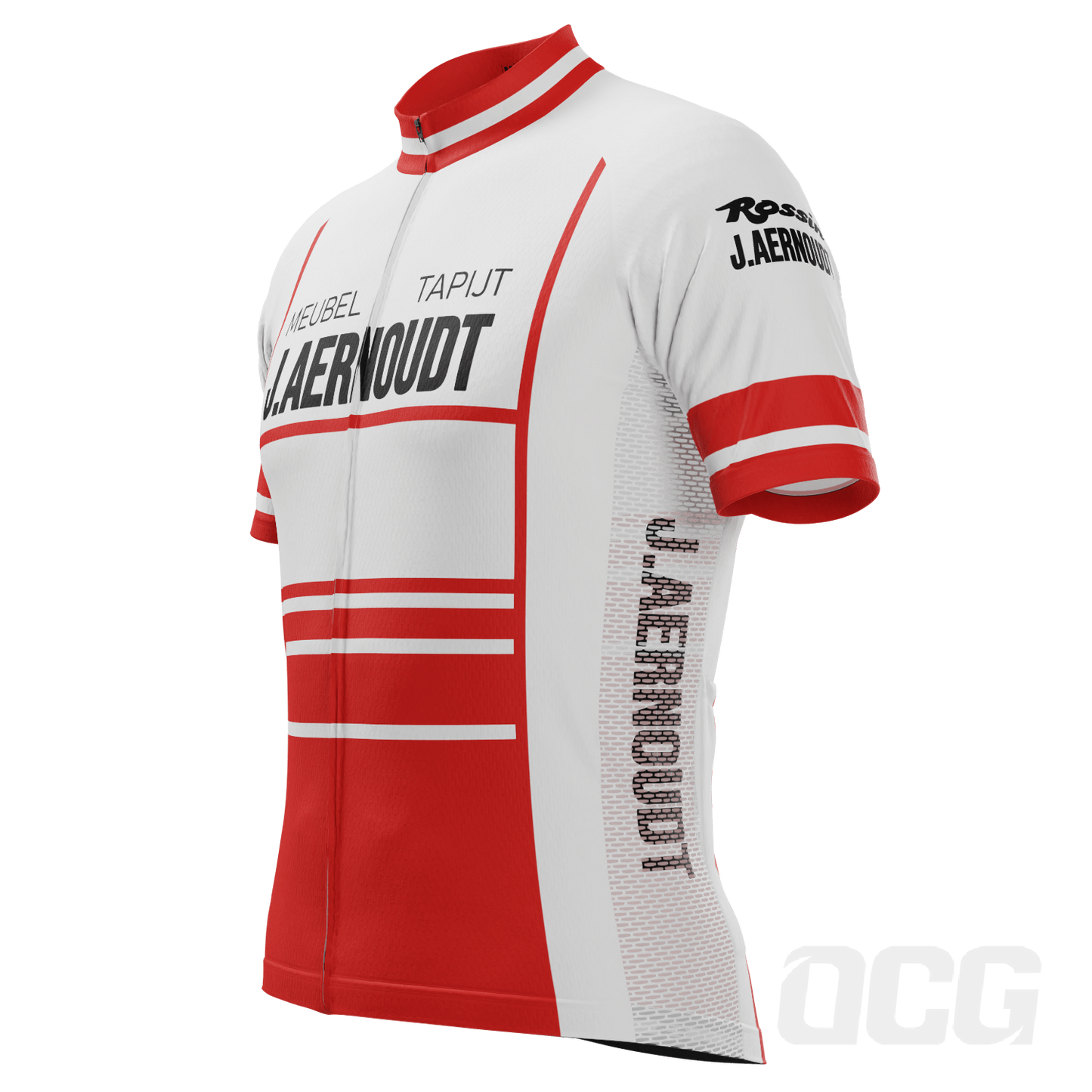 Men's Retro 1983 Jacky Aernoudt Rosin Short Sleeve Cycling Jersey