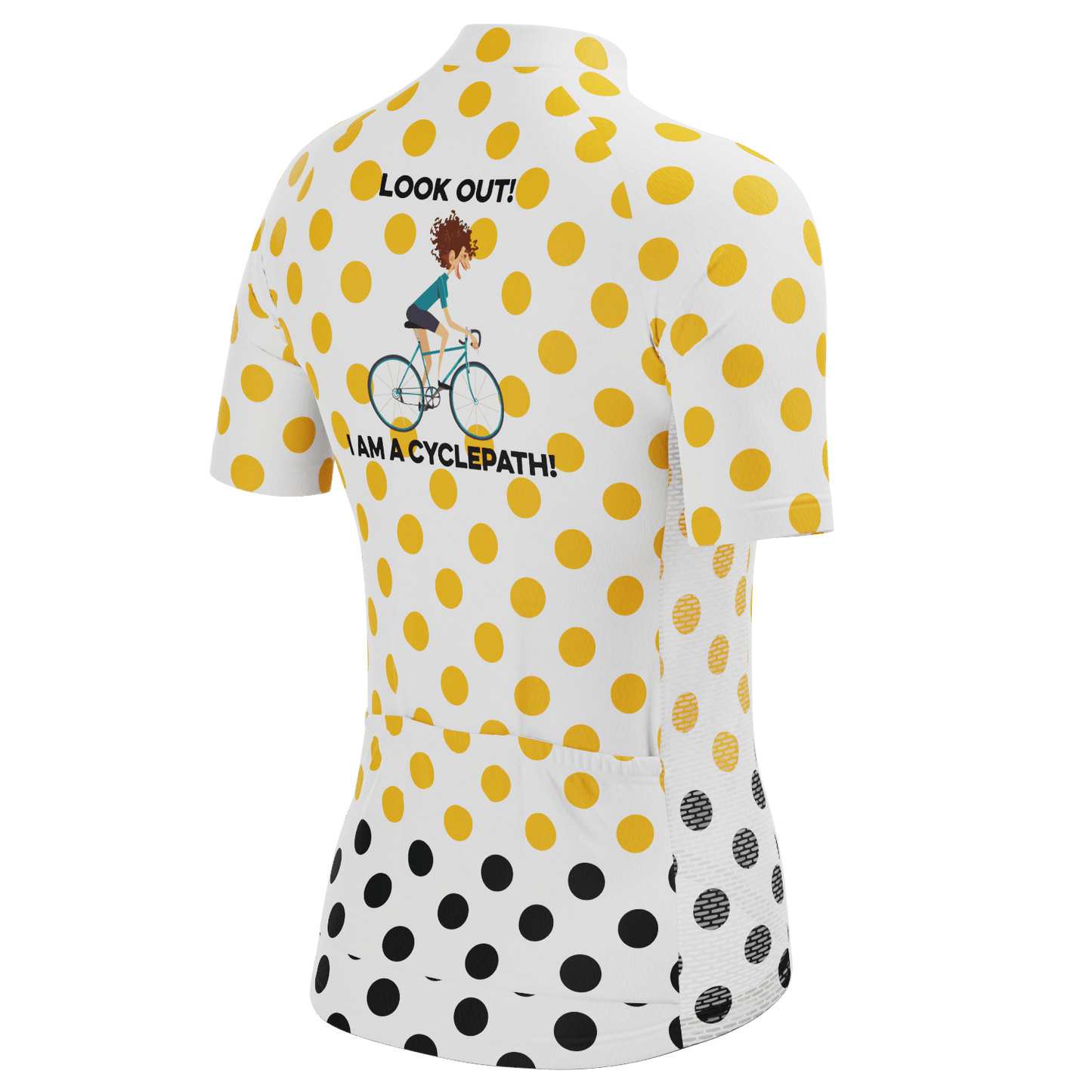 Women's Custom Look Out! I'm a Cyclepath Short Sleeve Cycling Jersey