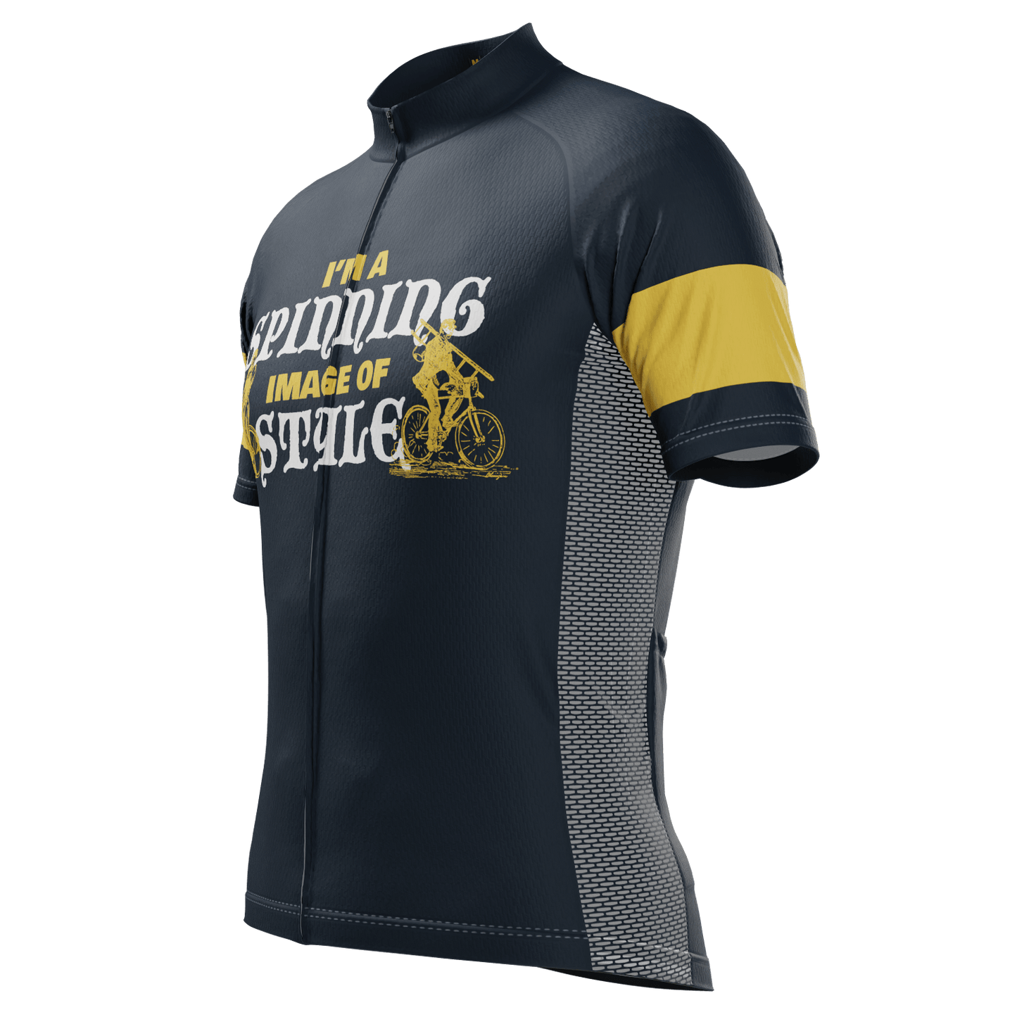 Men's I'm a Spinning Image of Style Short Sleeve Cycling Jersey