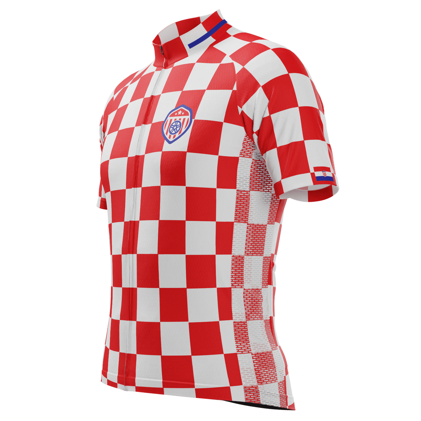 Men's Croatia Soccer Short Sleeve Cycling Jersey