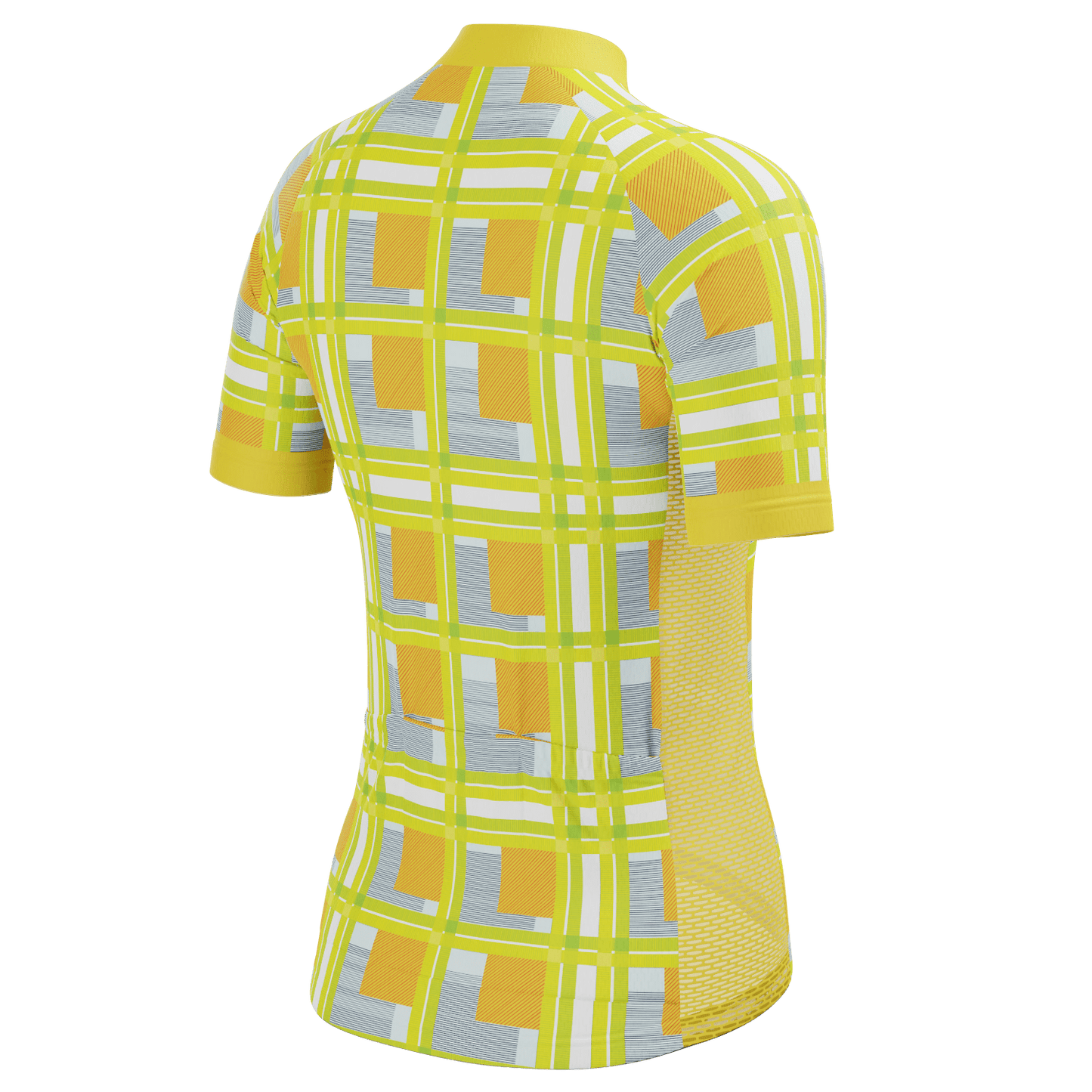 Women's Criss-Crossed Tartan Short Sleeve Cycling Jersey