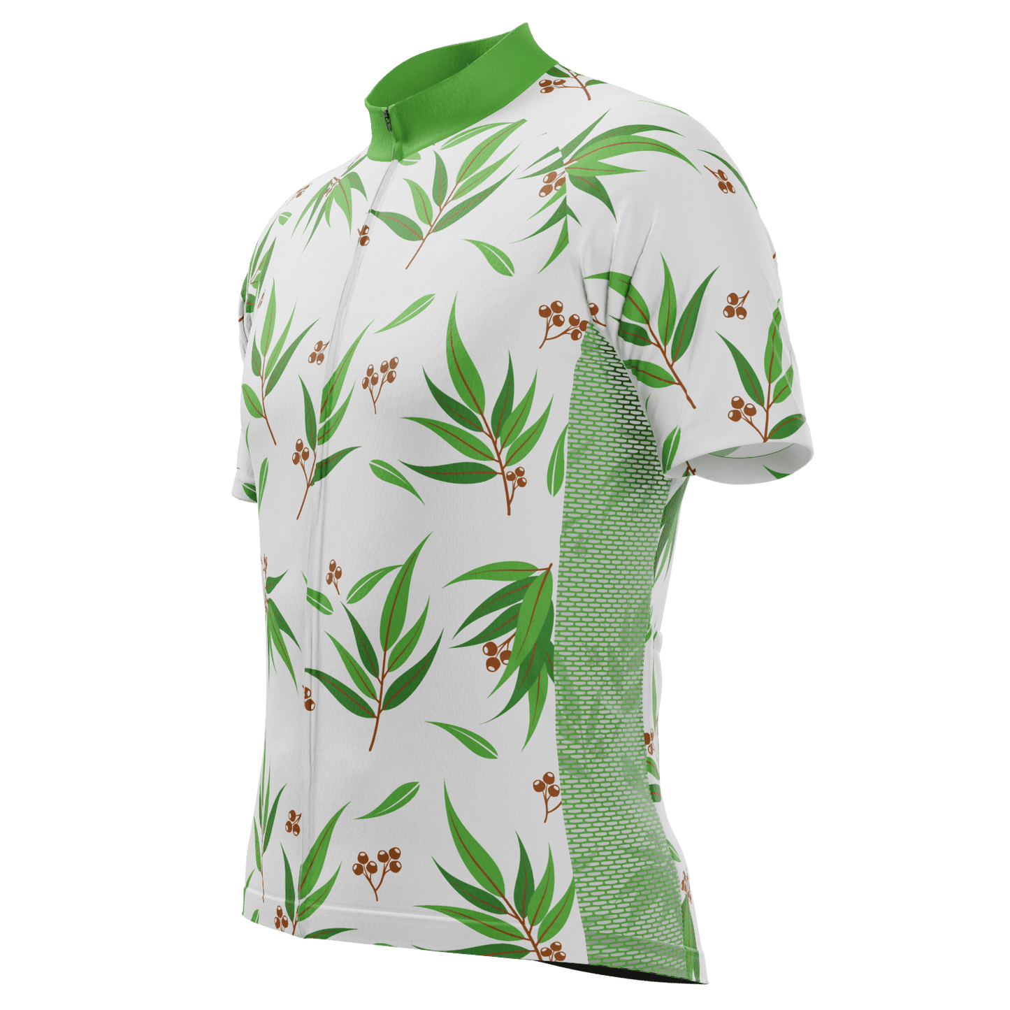 Men's Australian Eucalyptus Leaf Short Sleeve Cycling Jersey