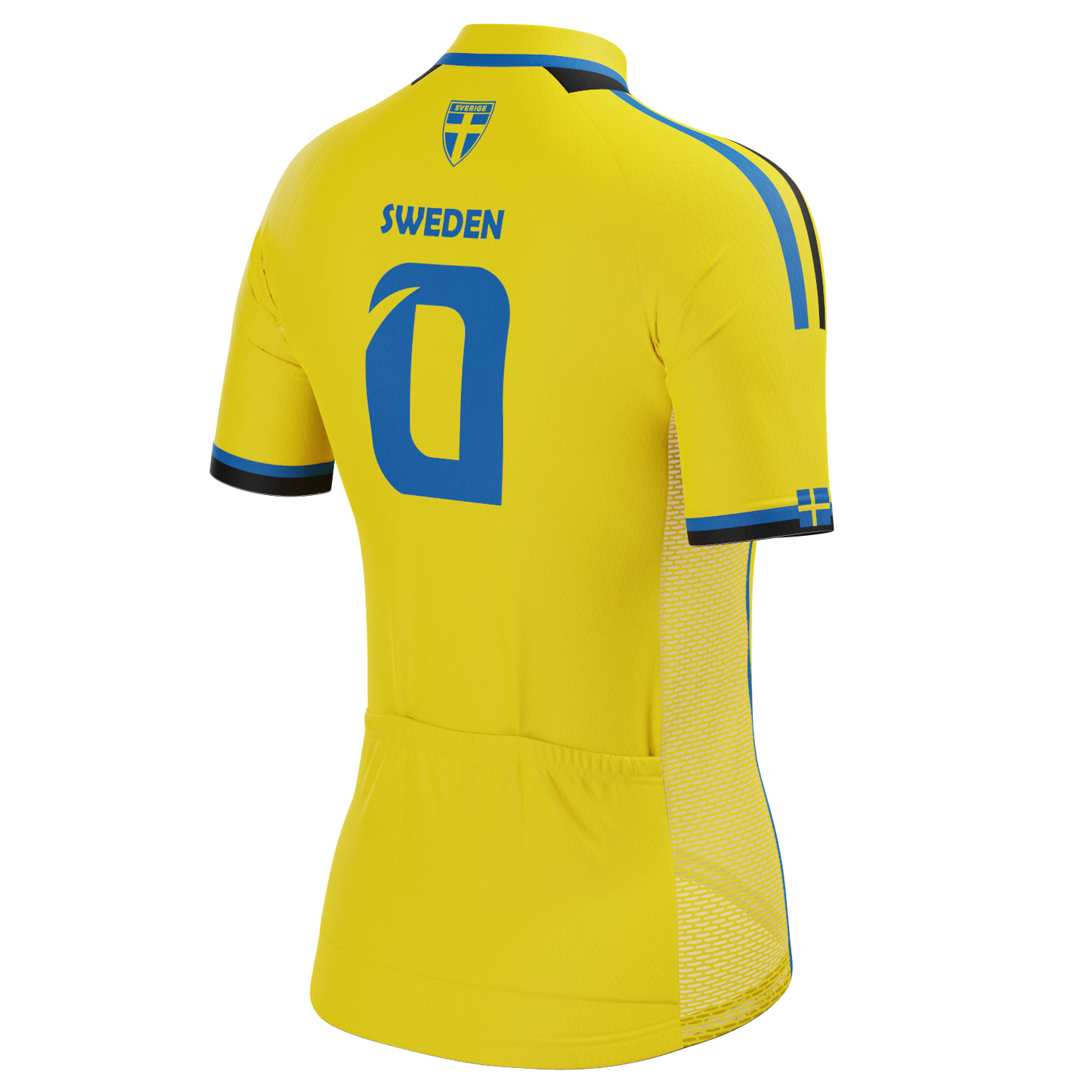 Women's Sweden Soccer Short Sleeve Cycling Jersey