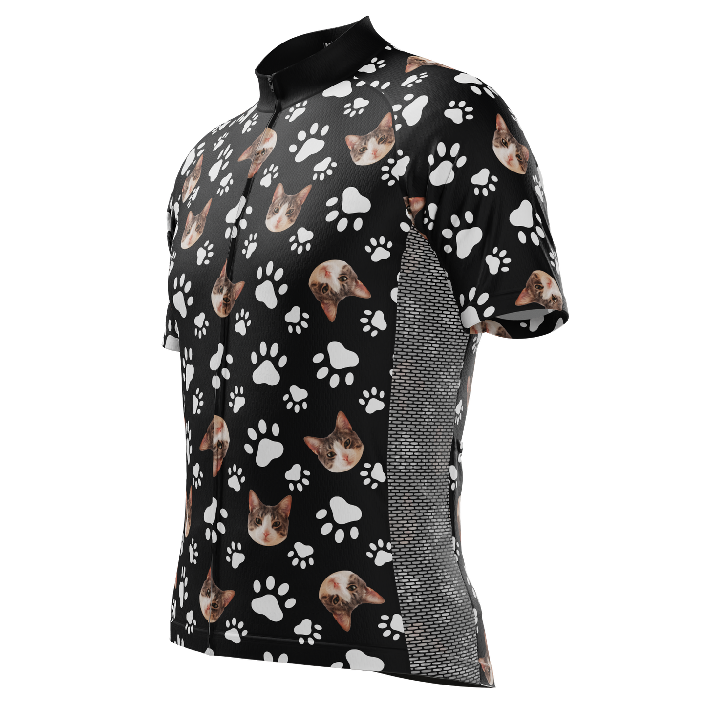 Men's Custom Pet Paws Design Personalized Short-Sleeve Cycling Jersey