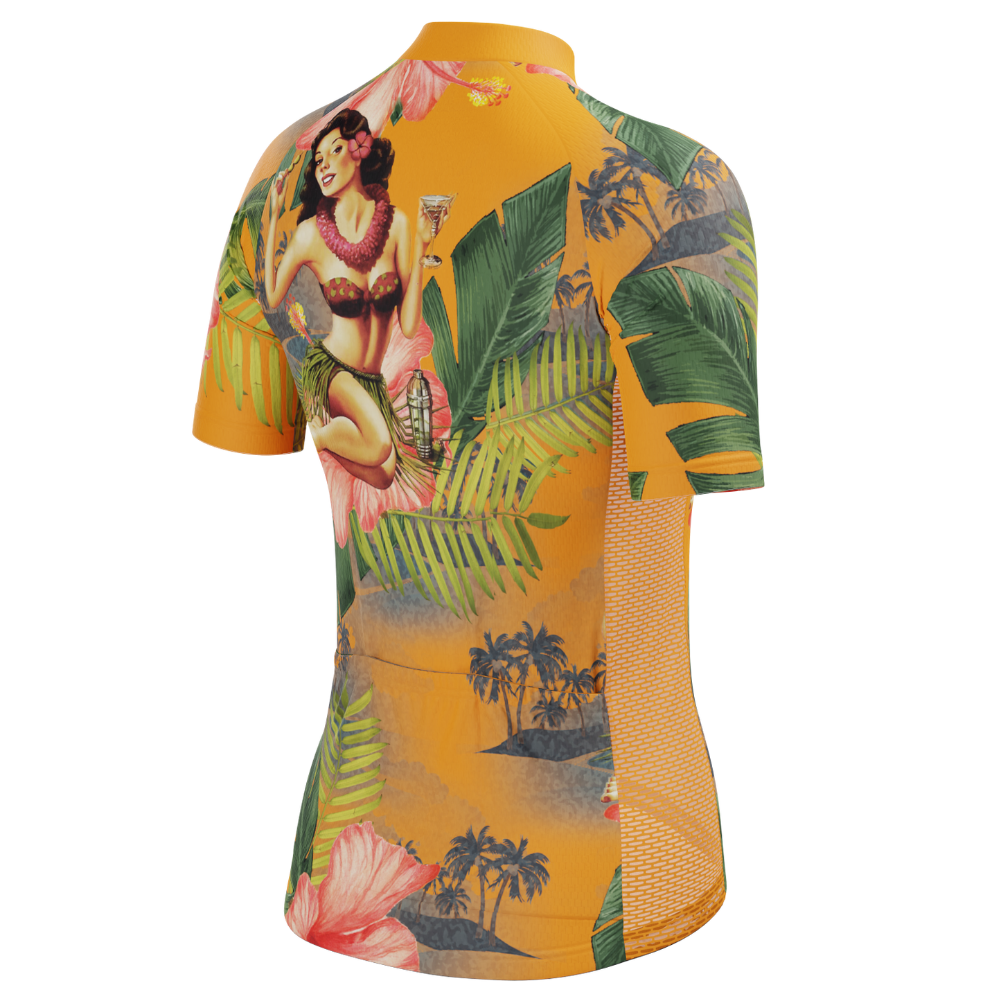 Women's Aloha Flowers Short Sleeve Cycling Jersey