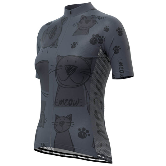 Women's Meow Cat Short Sleeve Cycling Jersey