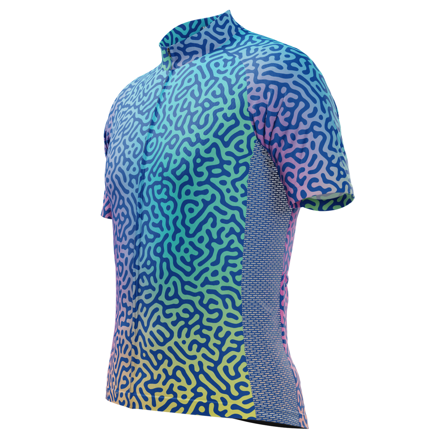 Men's Holographic Organic Lines Short Sleeve Cycling Jersey