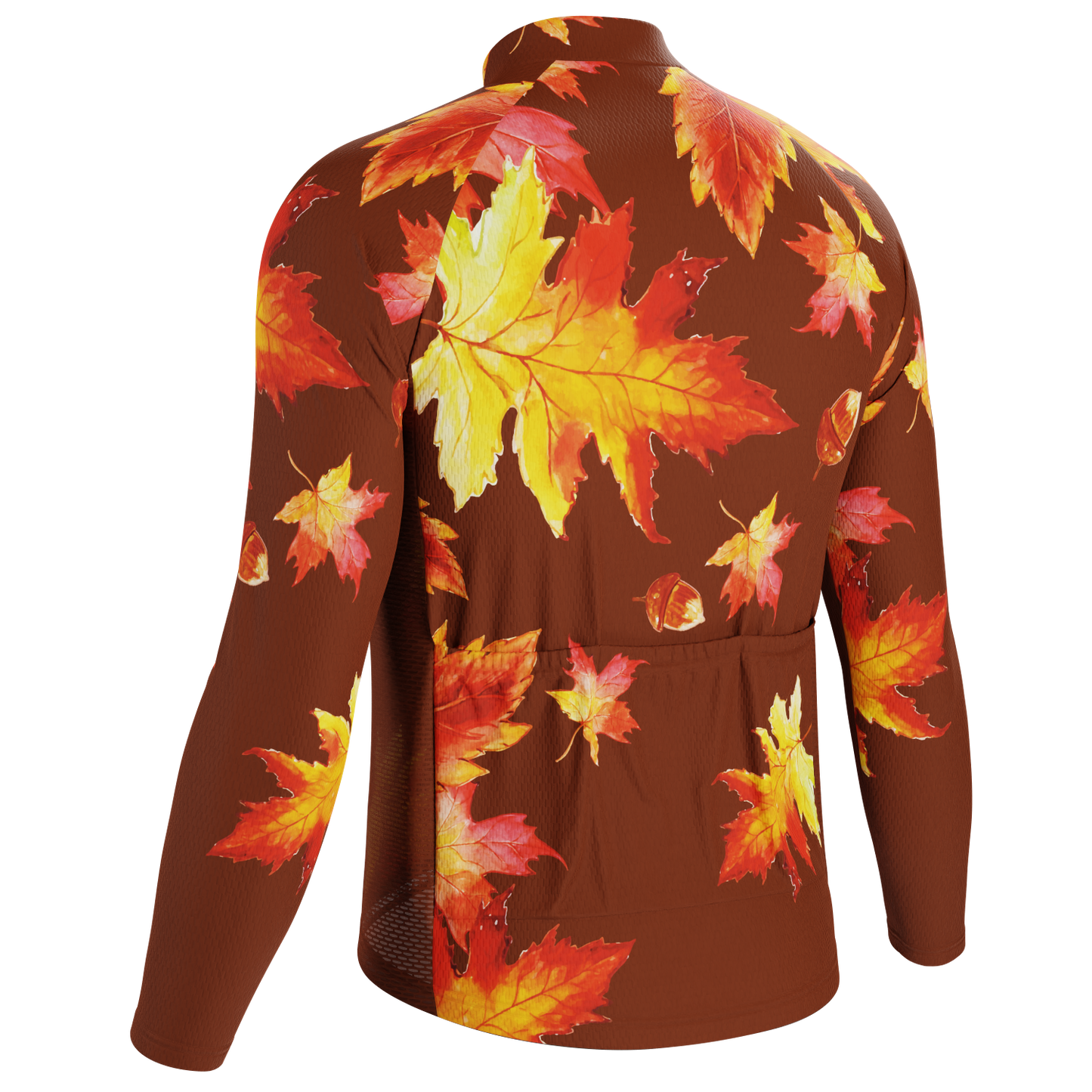 Men's Autumn Acorns Long Sleeve Cycling Jersey