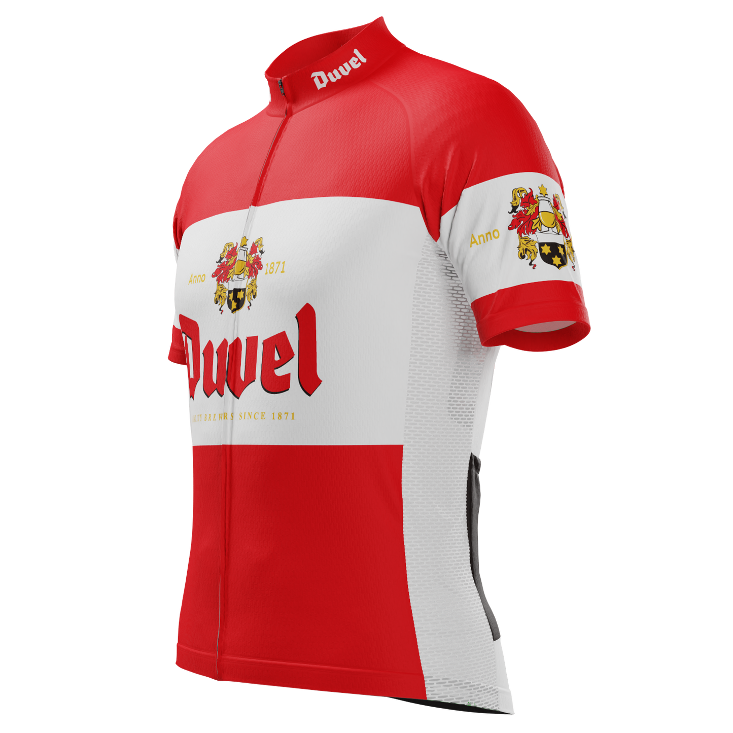 Men's Duvel Red Retro Short Sleeve Cycling Jersey