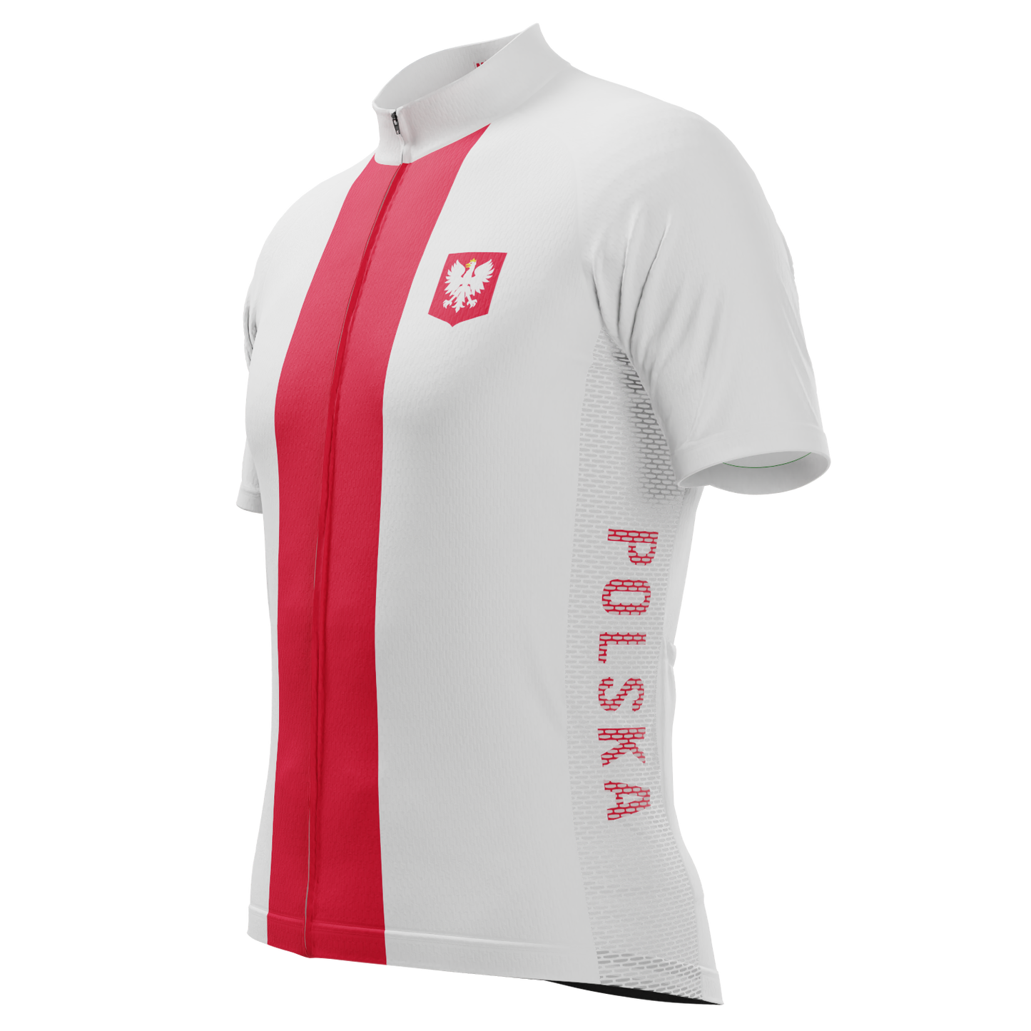 Men's Poland Polska National Flag Short Sleeve Cycling Jersey