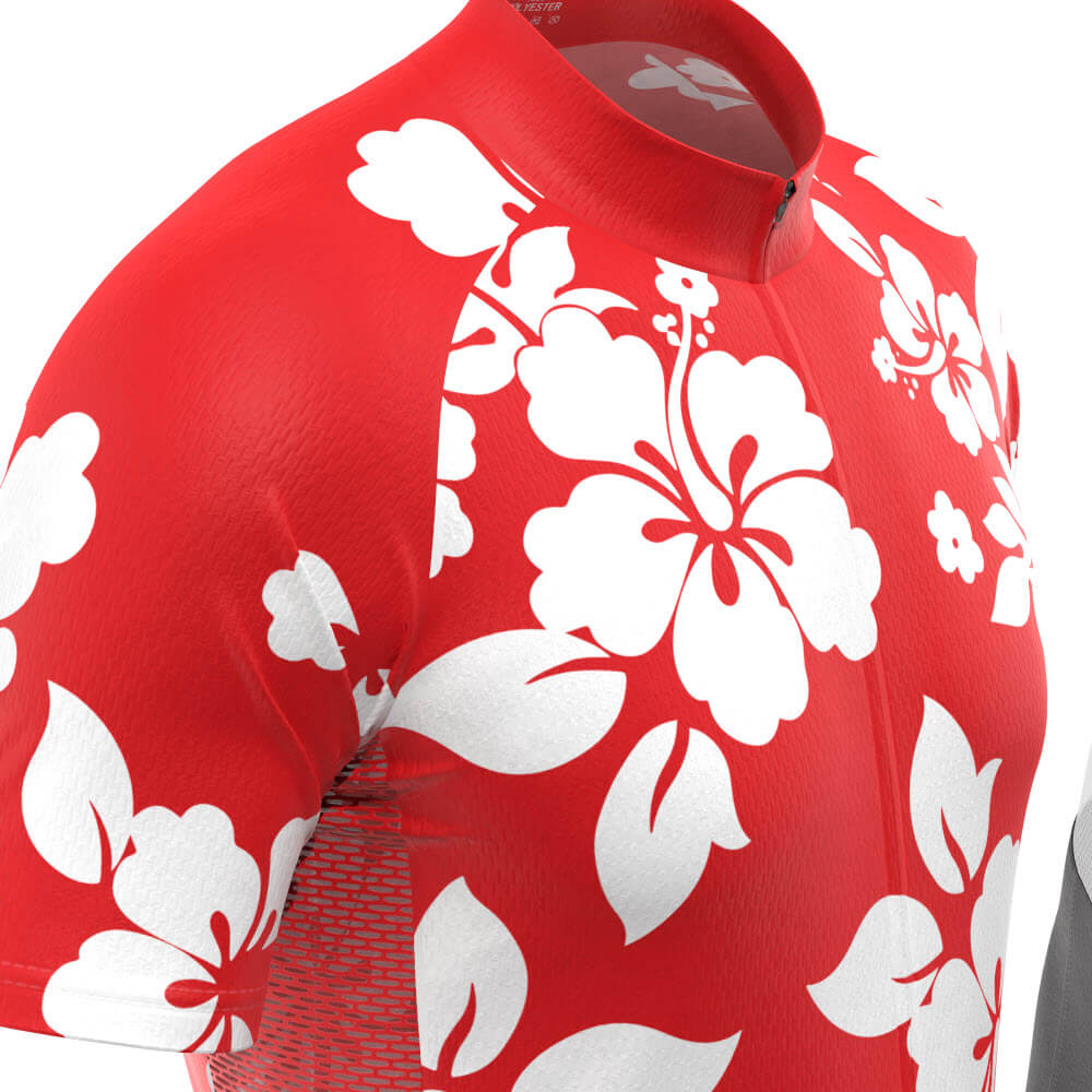 Men's Hawaiian Aloha Floral 2 Piece Cycling Kit