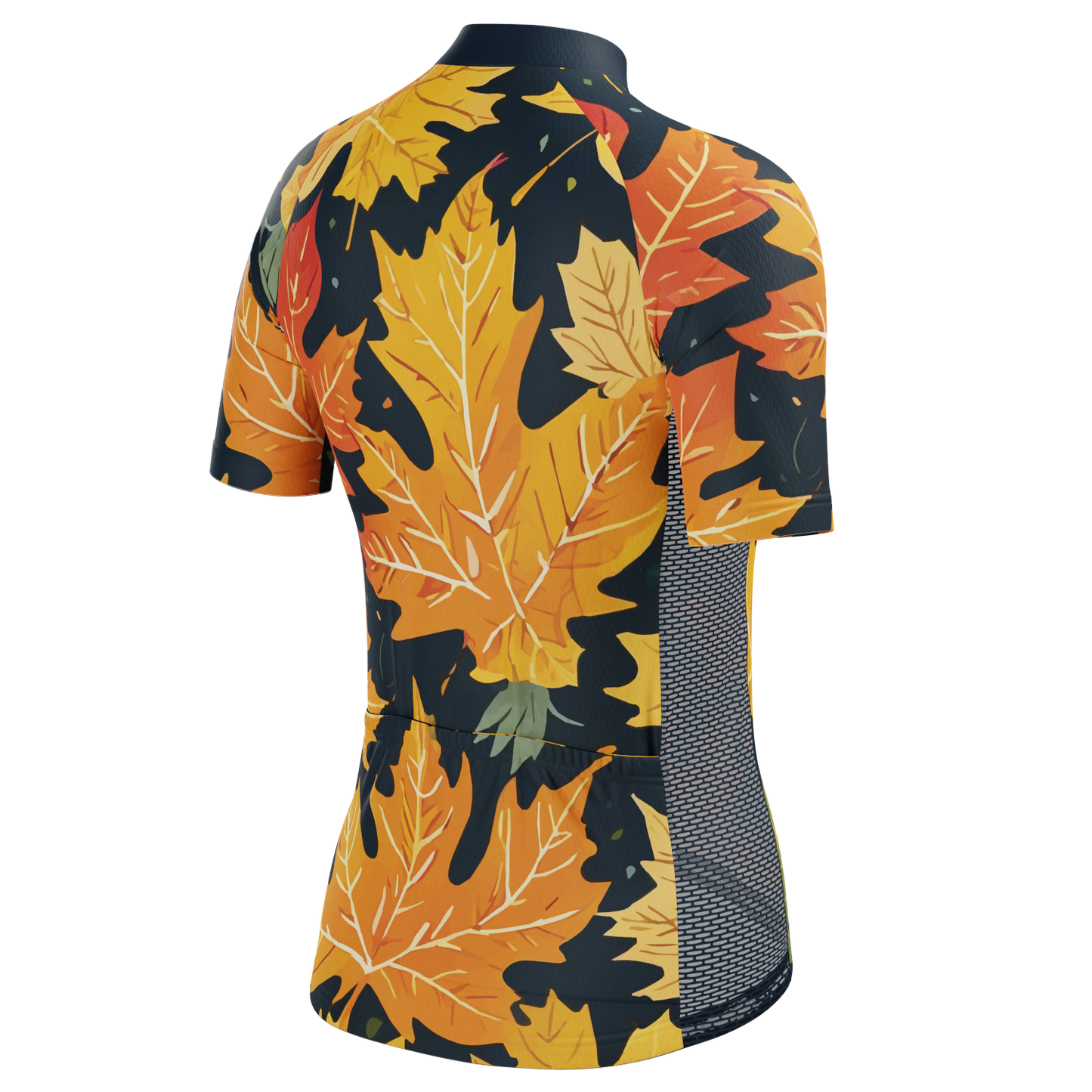 Women's Leaves in the Fall Short Sleeve Cycling Jersey