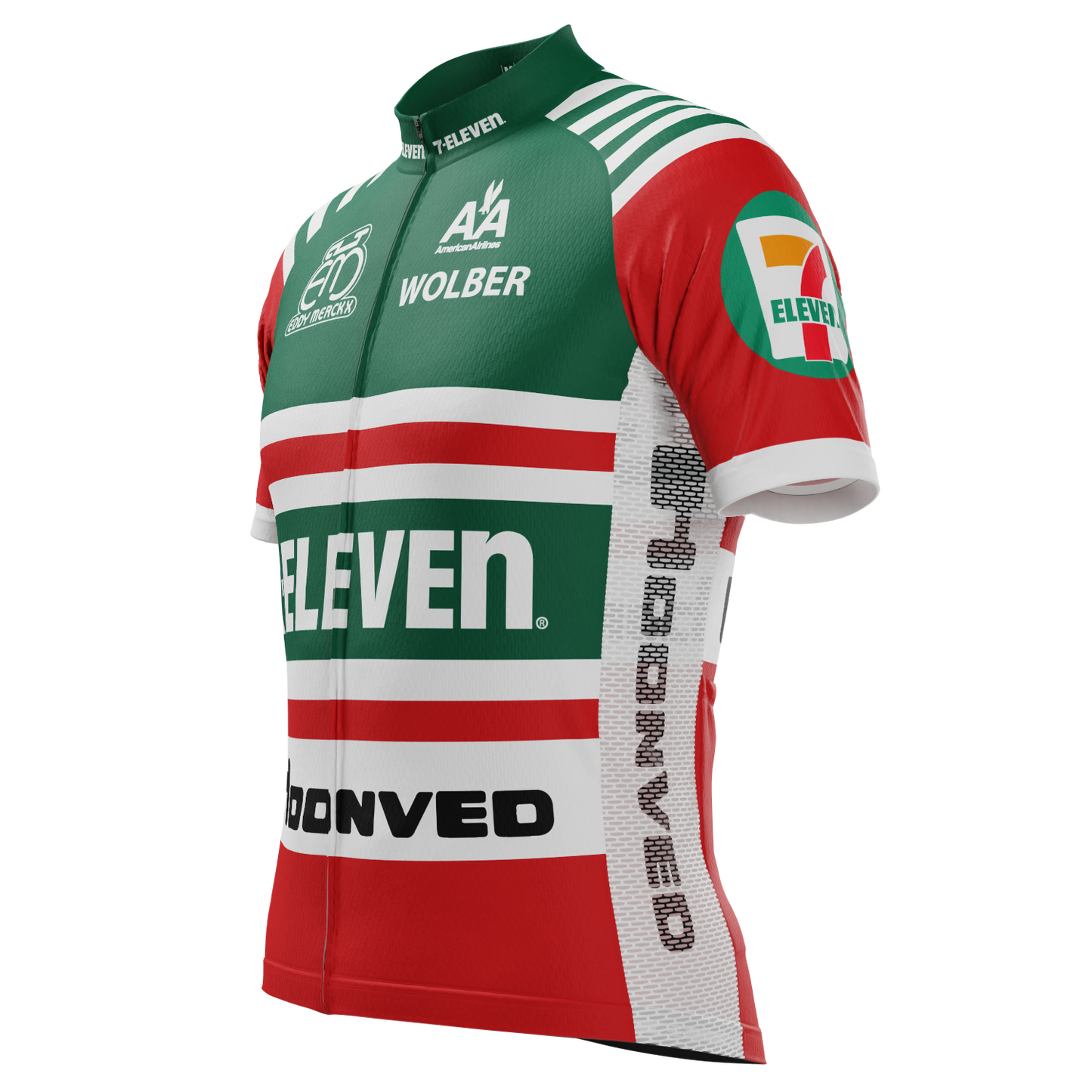 Men's Seven Eleven Team Retro Short Sleeve Cycling Jersey