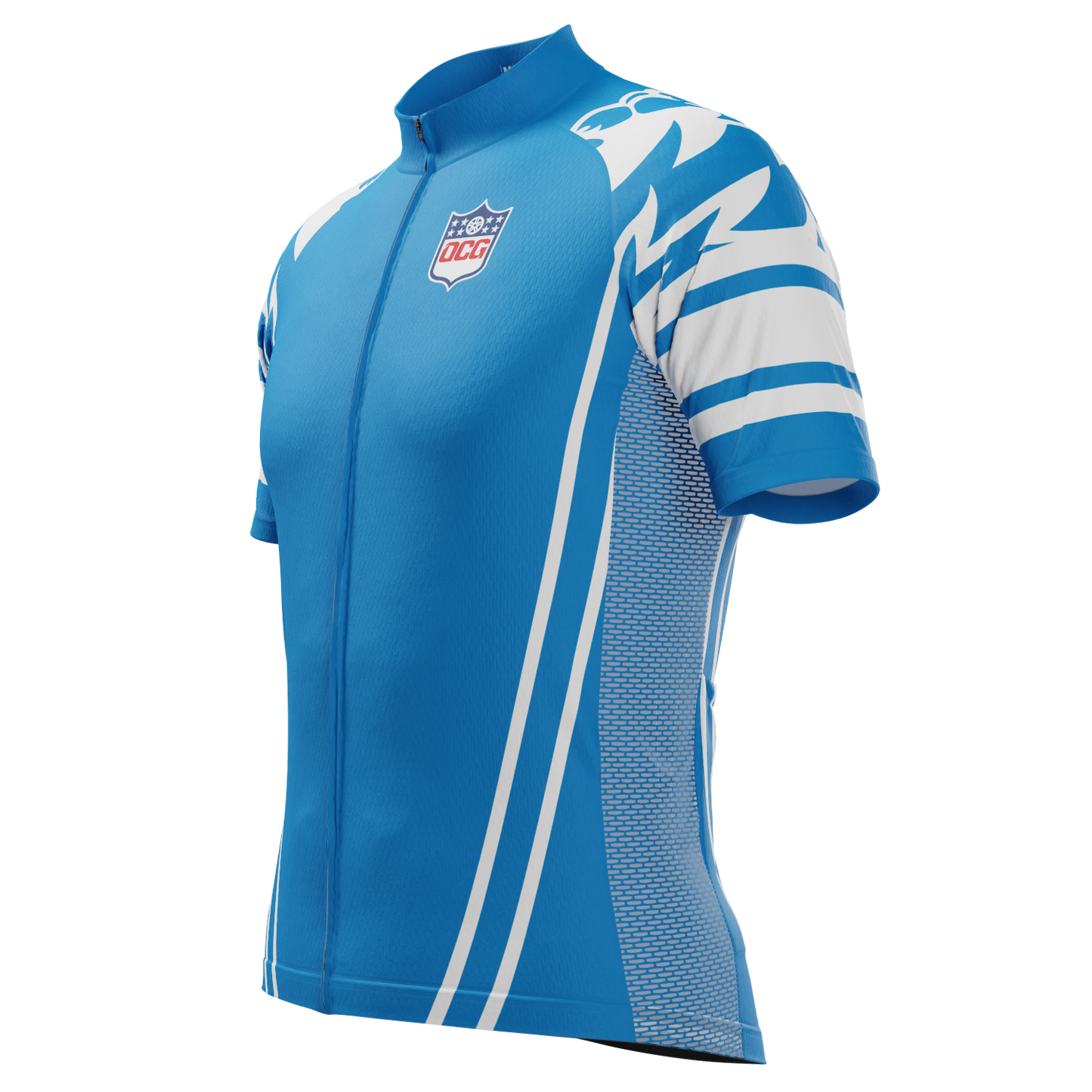 Men's Detroit Football Short Sleeve Cycling Jersey
