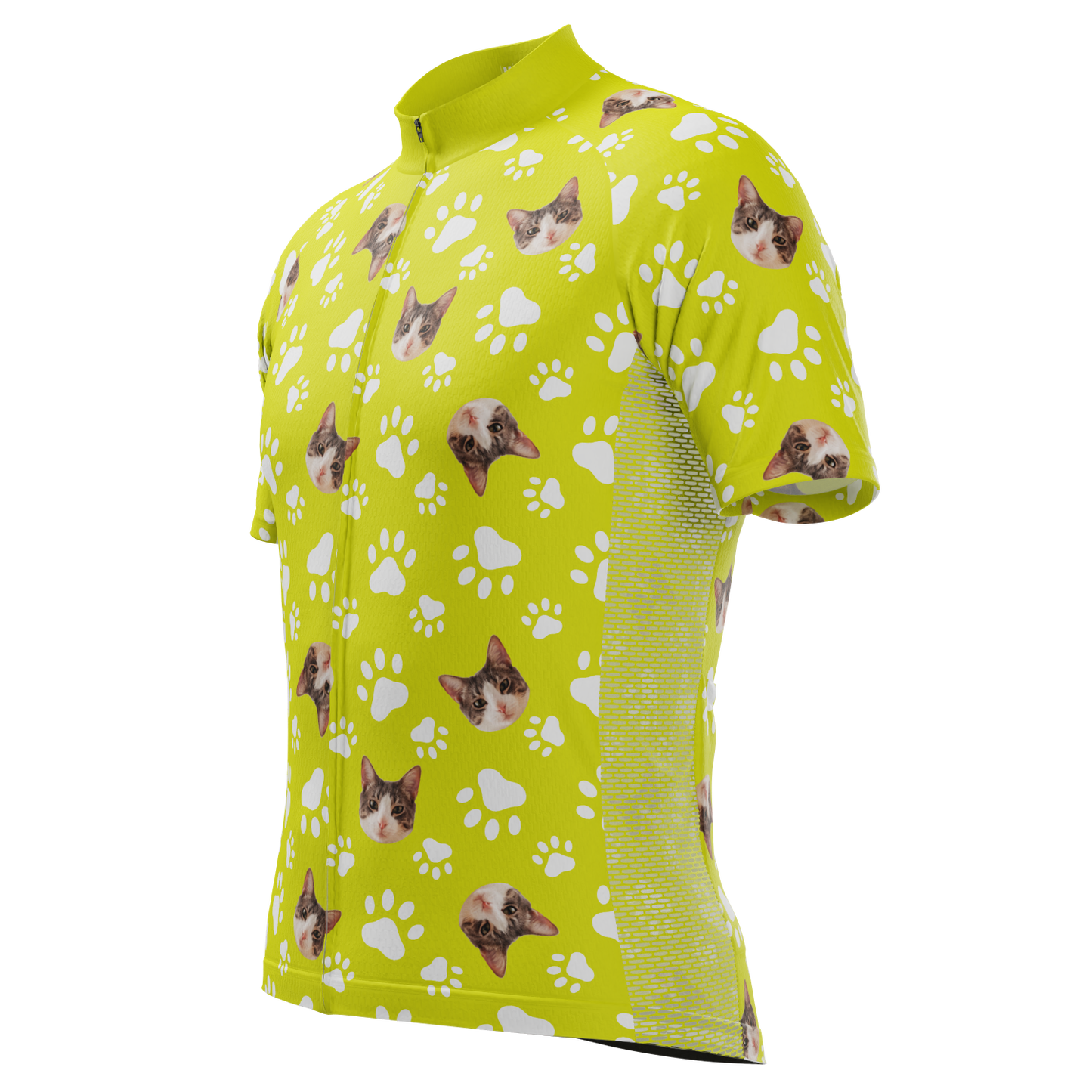Men's Custom Pet Paws Design Personalized Short-Sleeve Cycling Jersey