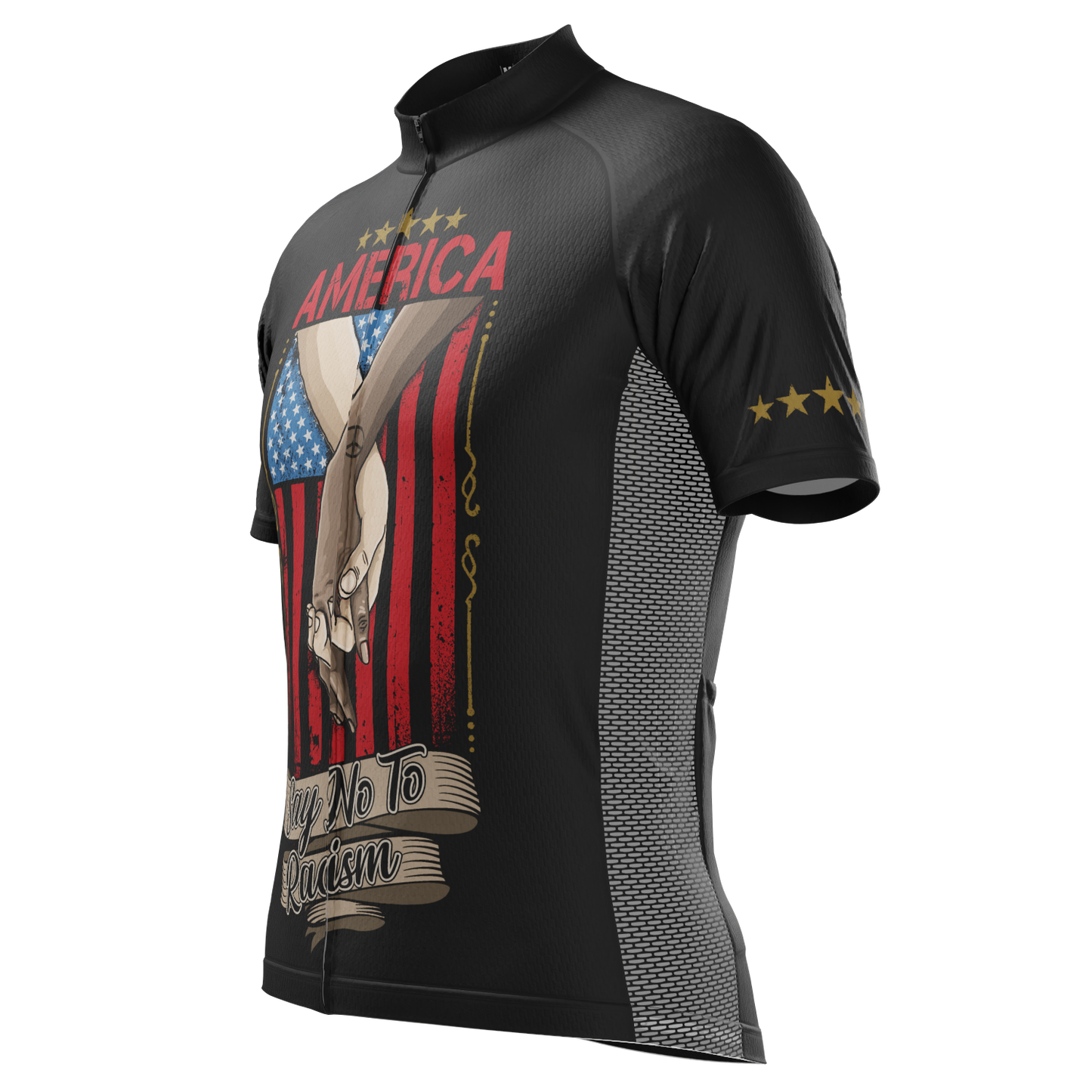 Men's America Says No To Racism Short Sleeve Cycling Jersey