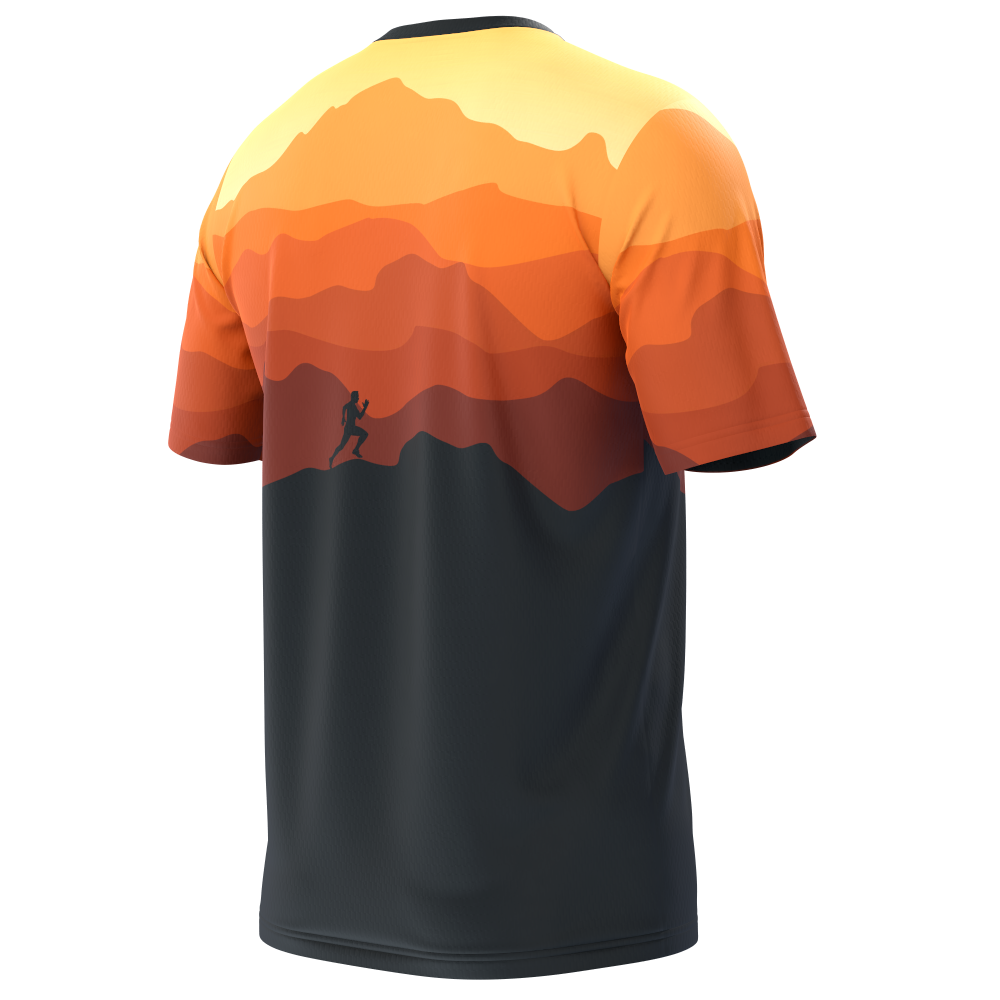 Men's Ride Free Sunset Short Sleeve Running Shirt