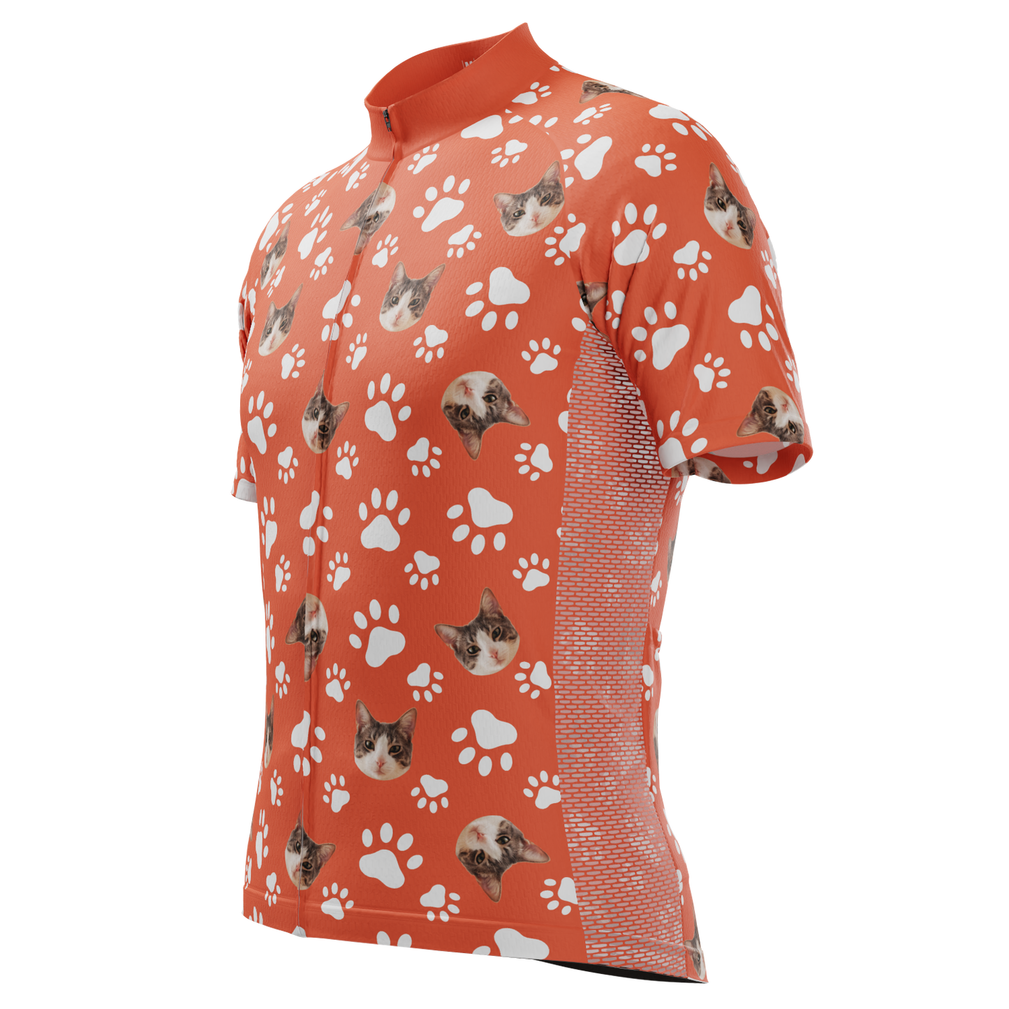 Men's Custom Pet Paws Design Personalized Short-Sleeve Cycling Jersey