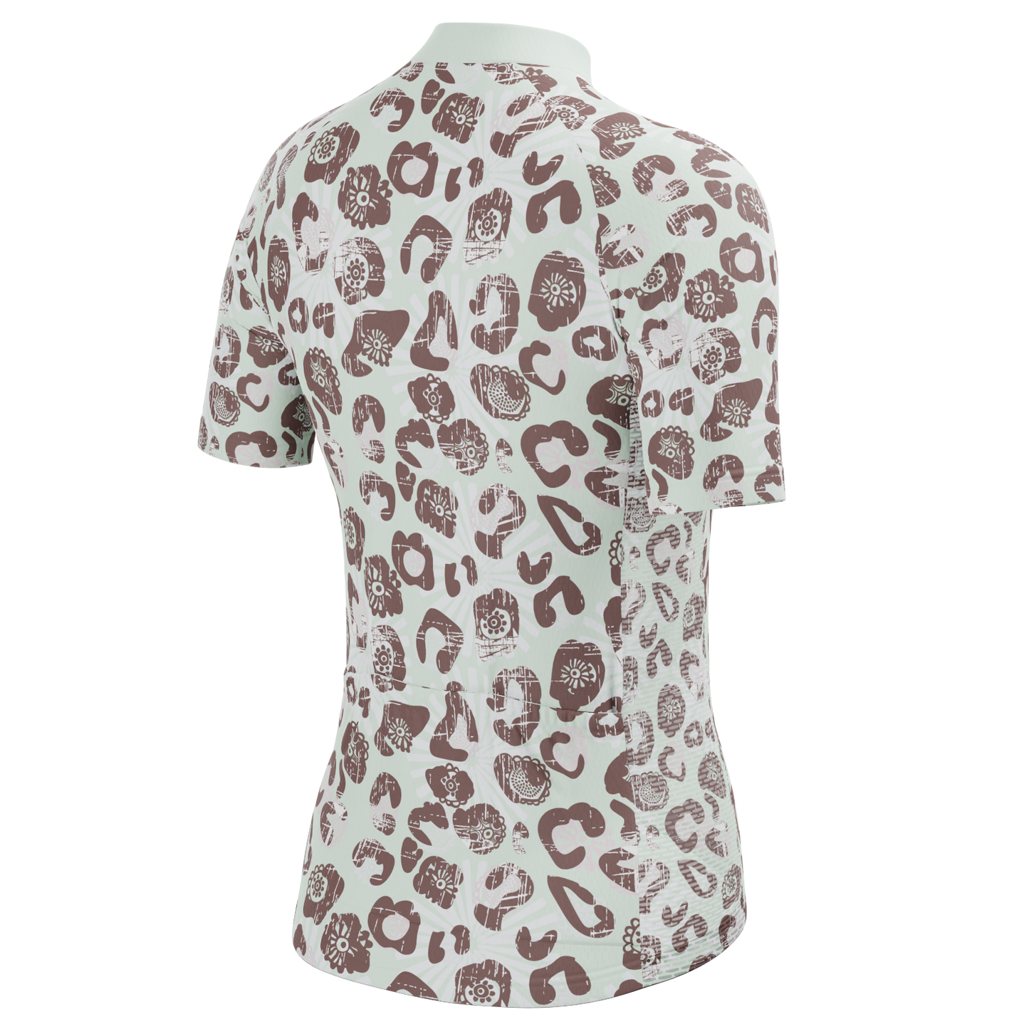 Women's Leopard Skin Short Sleeve Cycling Jersey