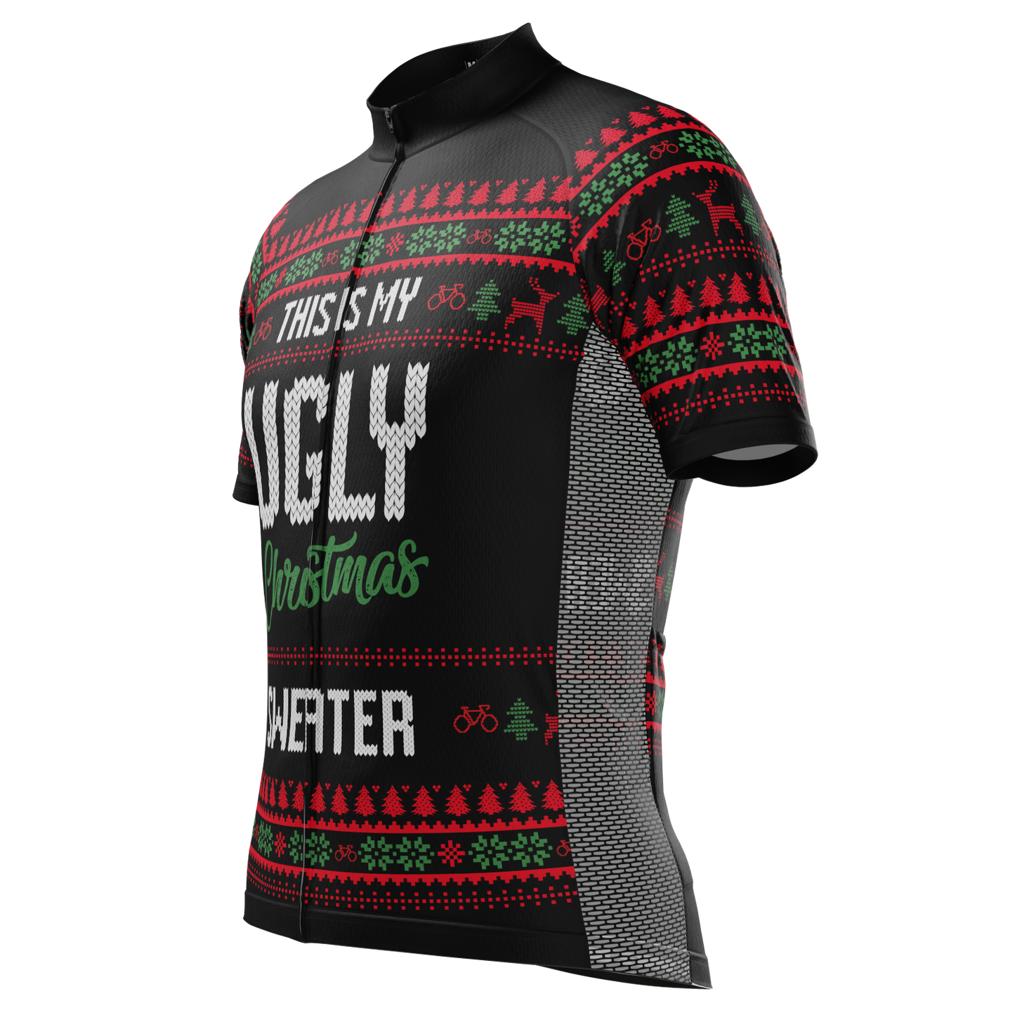 Men's This is my Ugly Christmas Sweater Short Sleeve Cycling Jersey