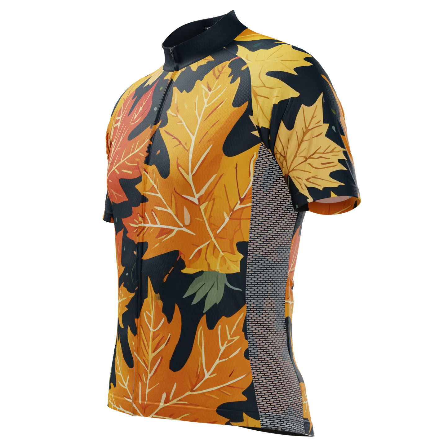 Men's Leaves in the Fall Short Sleeve Cycling Jersey