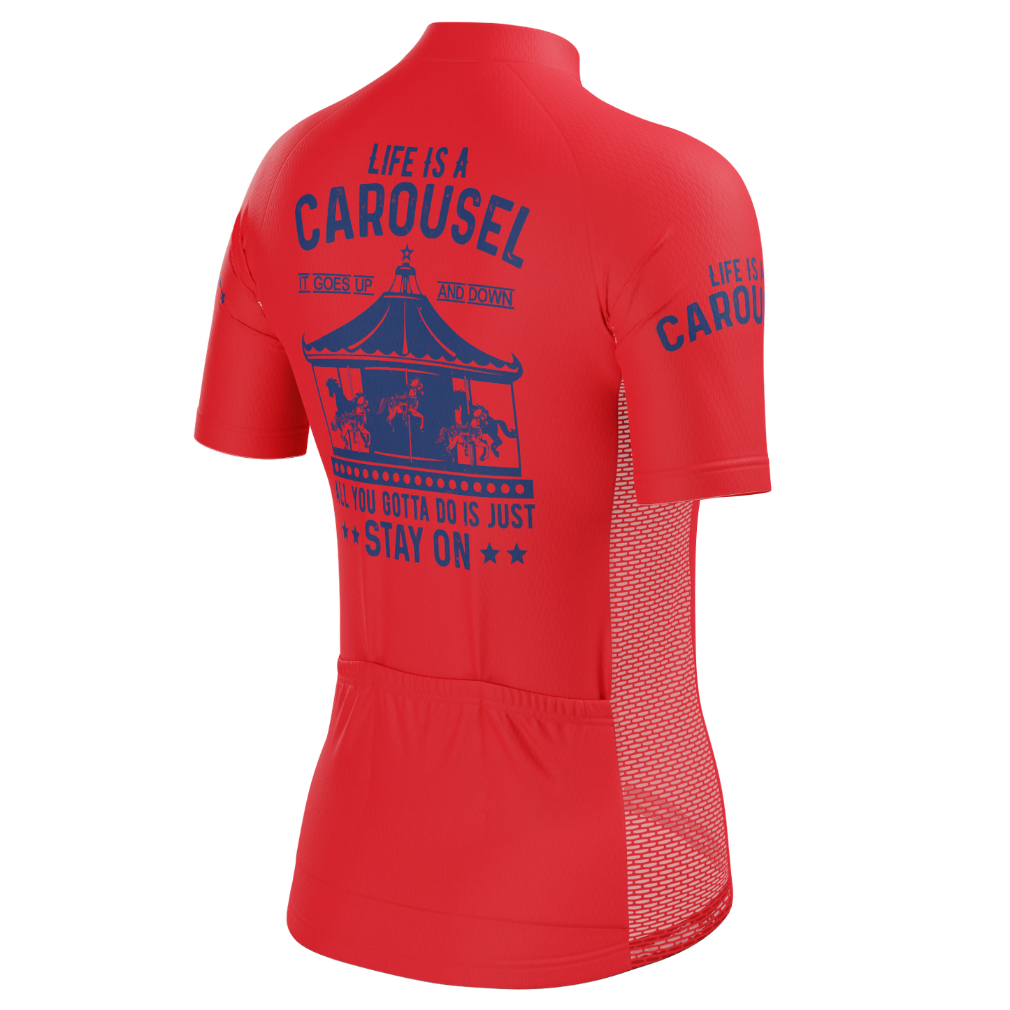 Women's Life Is Like A Carousel Short Sleeve Cycling Jersey