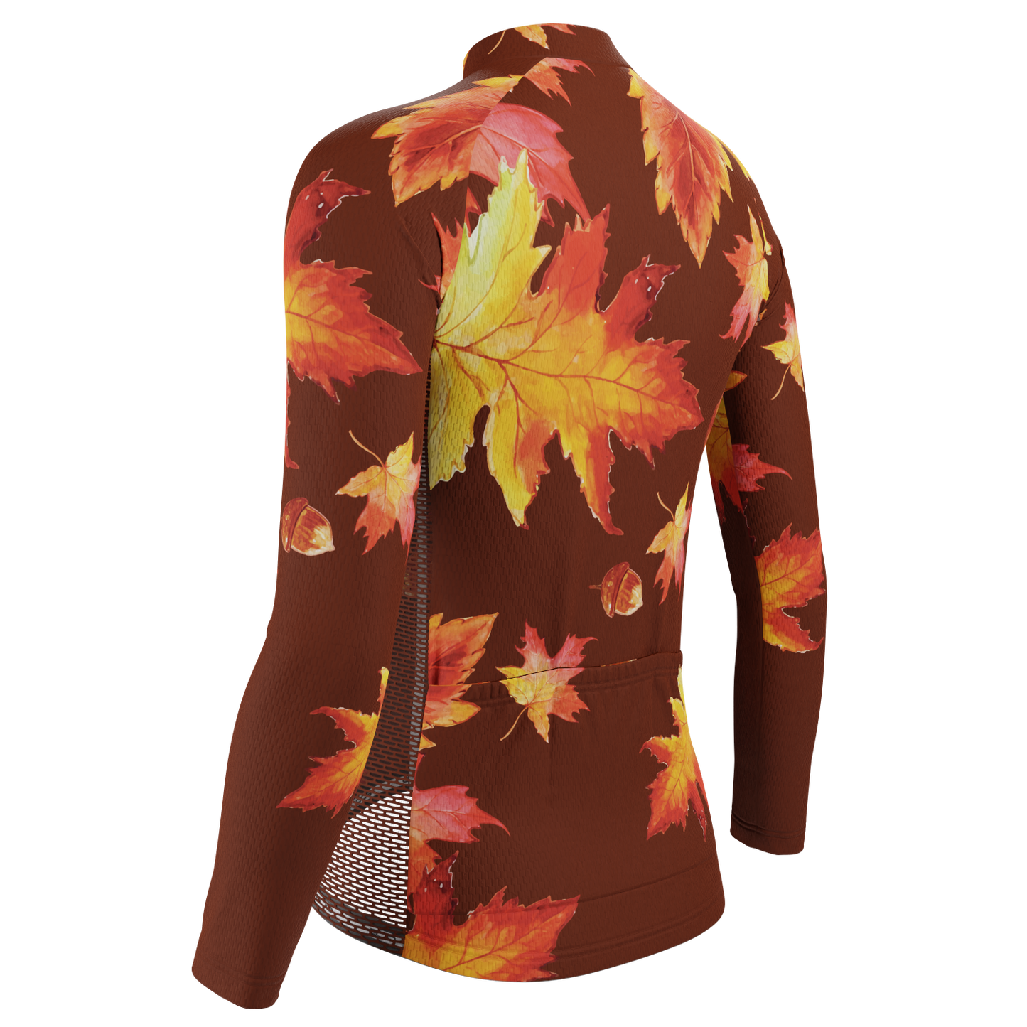 Women's Autumn Acorns Long Sleeve Cycling Jersey