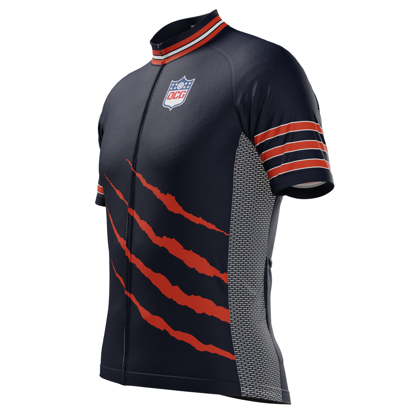 Men's Chicago Football Short Sleeve Cycling Jersey