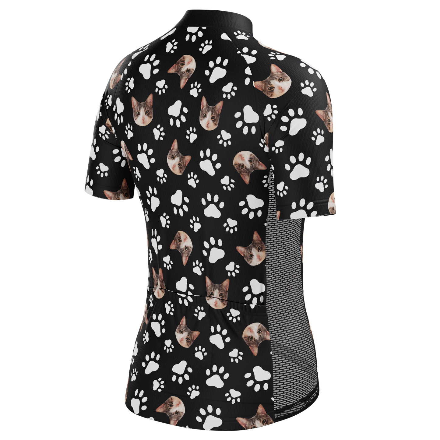 Women's Custom Pet Paws Design Personalized Short Sleeve Cycling Jersey