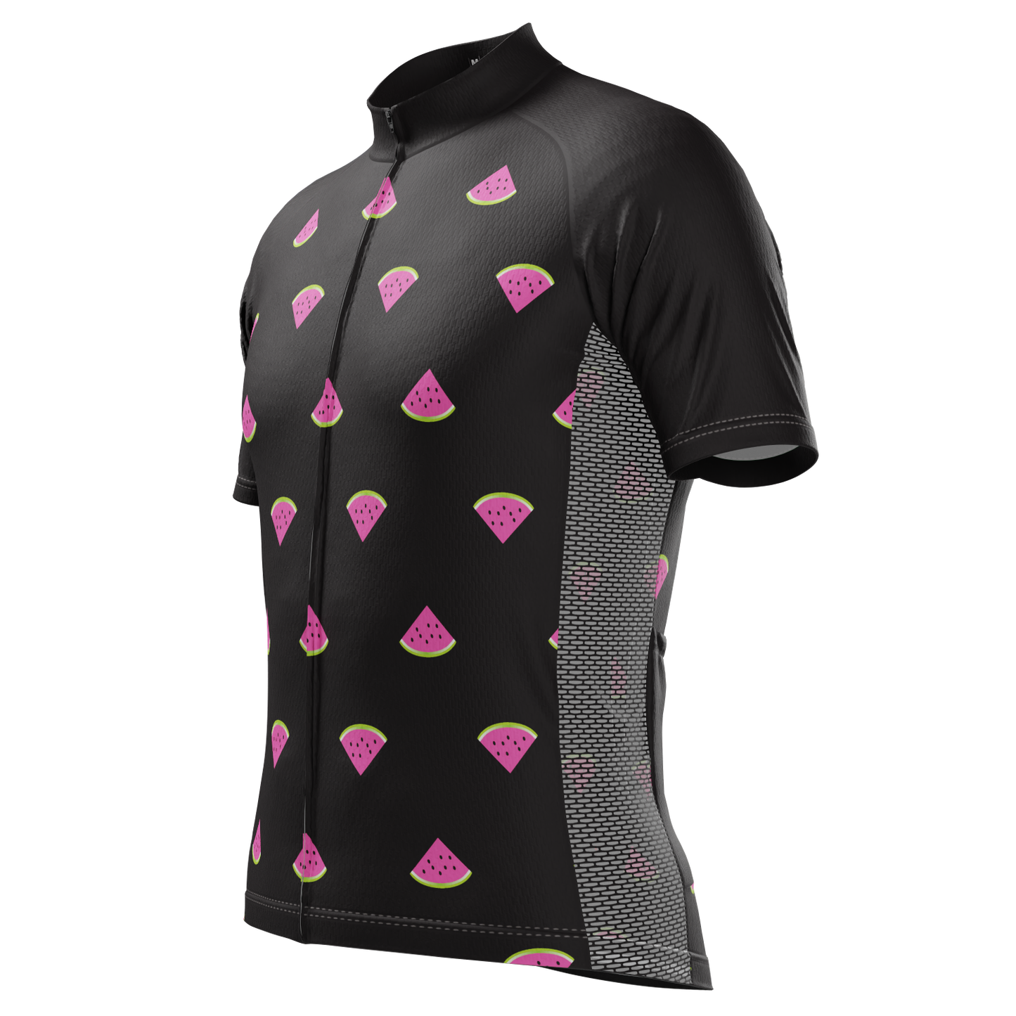 Men's Watermelon Black Short Sleeve Cycling Jersey