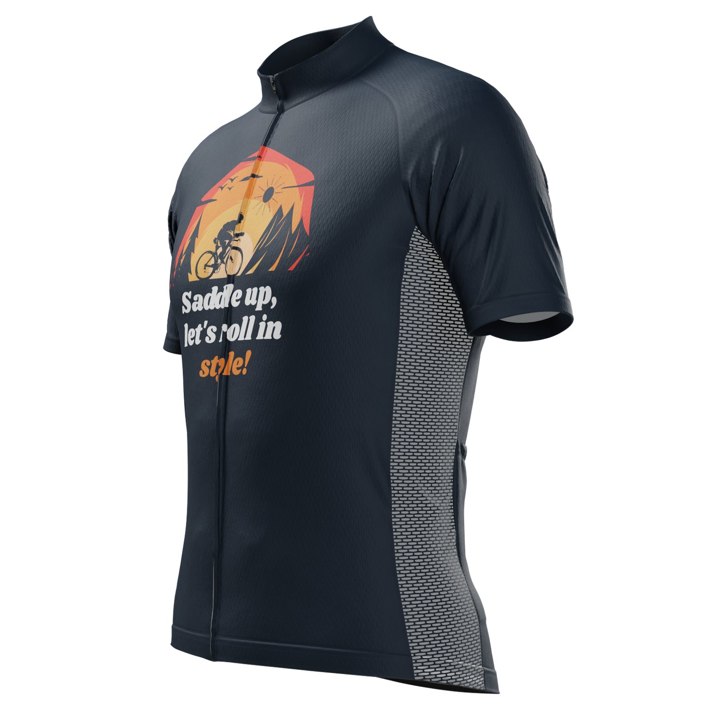 Men's Saddle Up, Let's Roll In Style! Short Sleeve Cycling Jersey