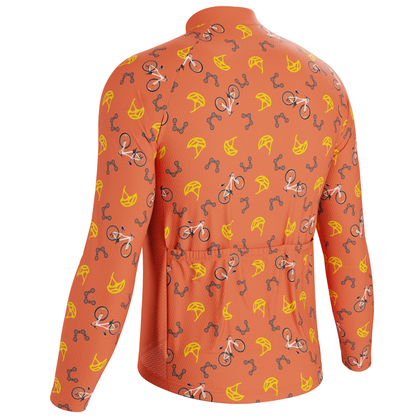 Men's Custom Bike & Helmets Design Personalized Long Sleeve Cycling Jersey