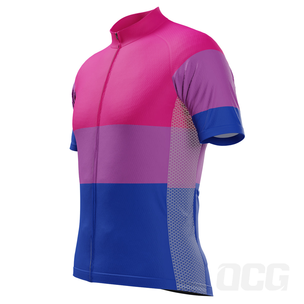 Men's LGBT Bisexual Pride Short Sleeve Cycling Jersey