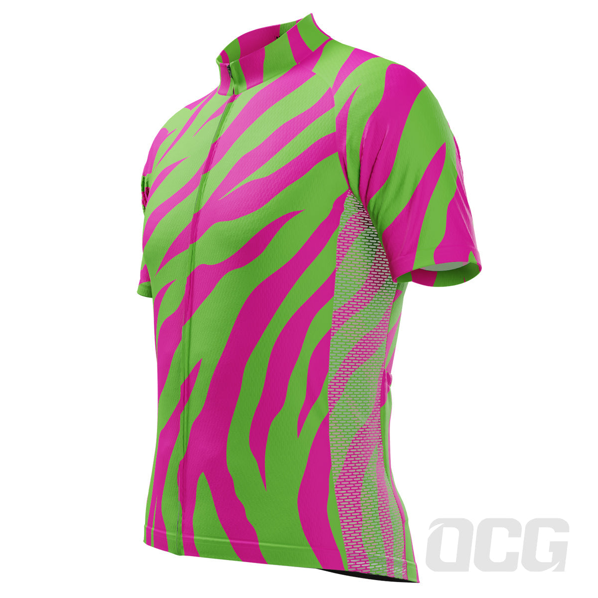 Men's Echo Pulse Tiger Print Short Sleeve Cycling Jersey